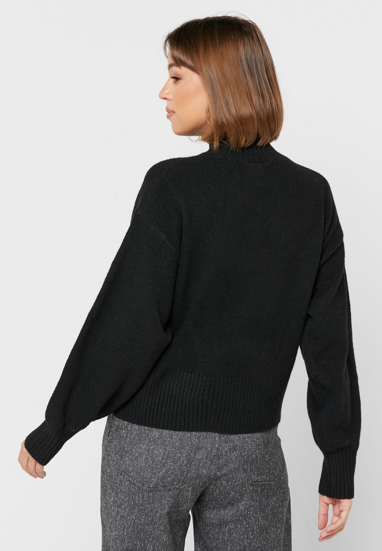 High Neck Knitted Sweater