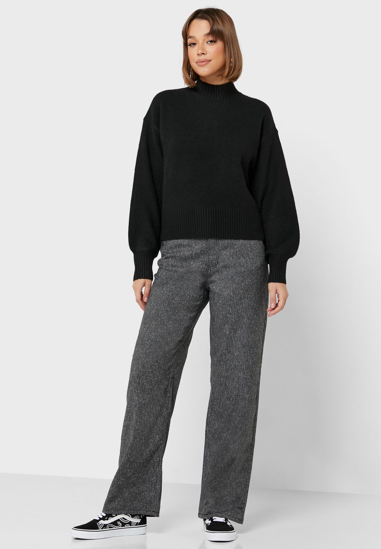 High Neck Knitted Sweater