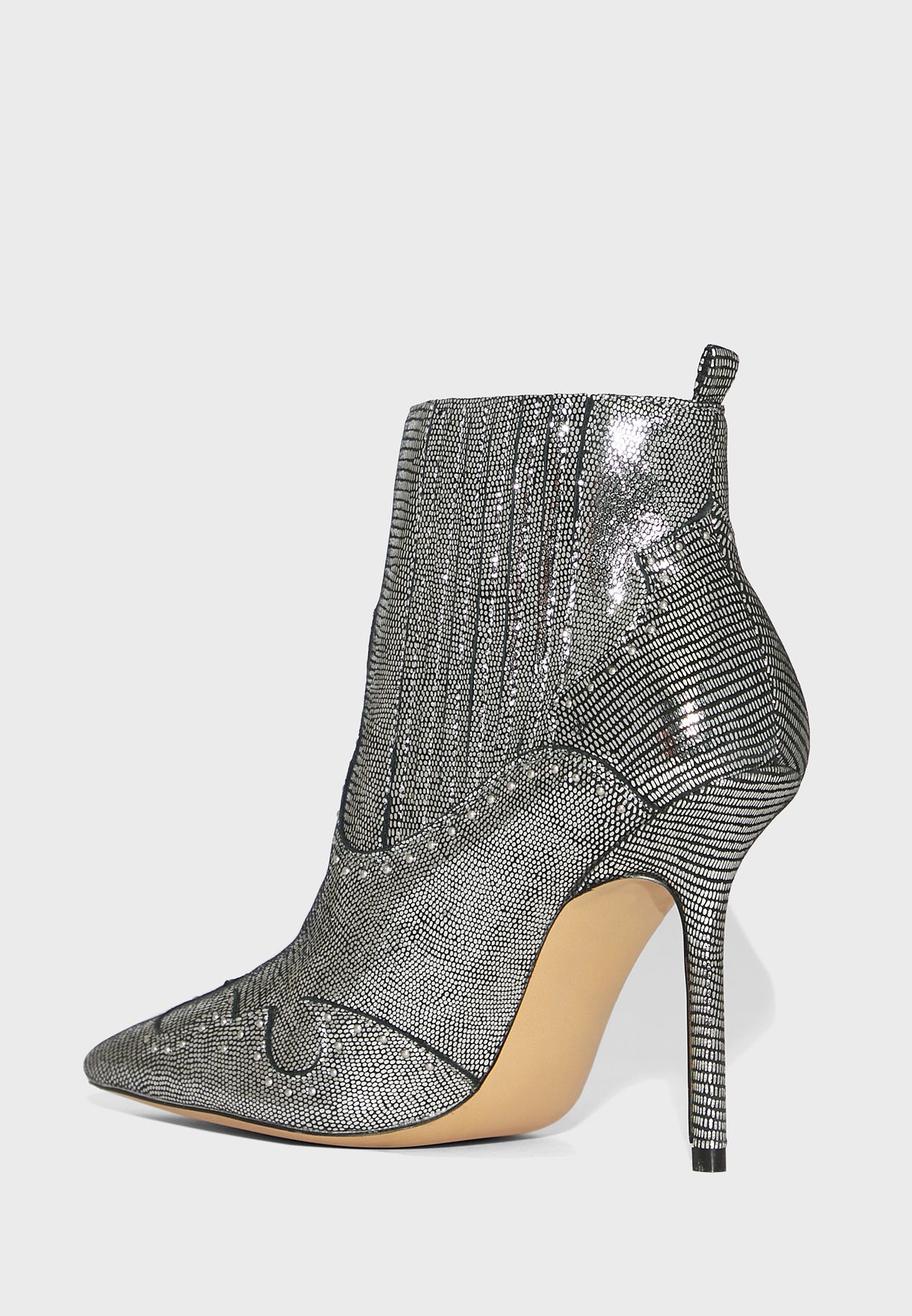 Kapone Stiletto Mid Heel Ankle Boots