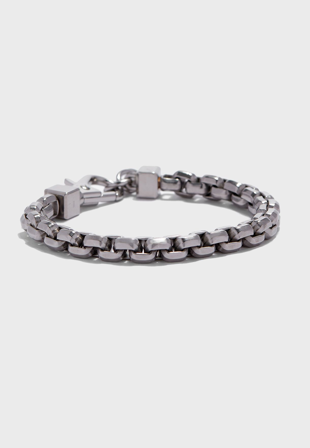 Buy Armani Exchange silver AXG0045040 Classic Bracelet for Men in ...