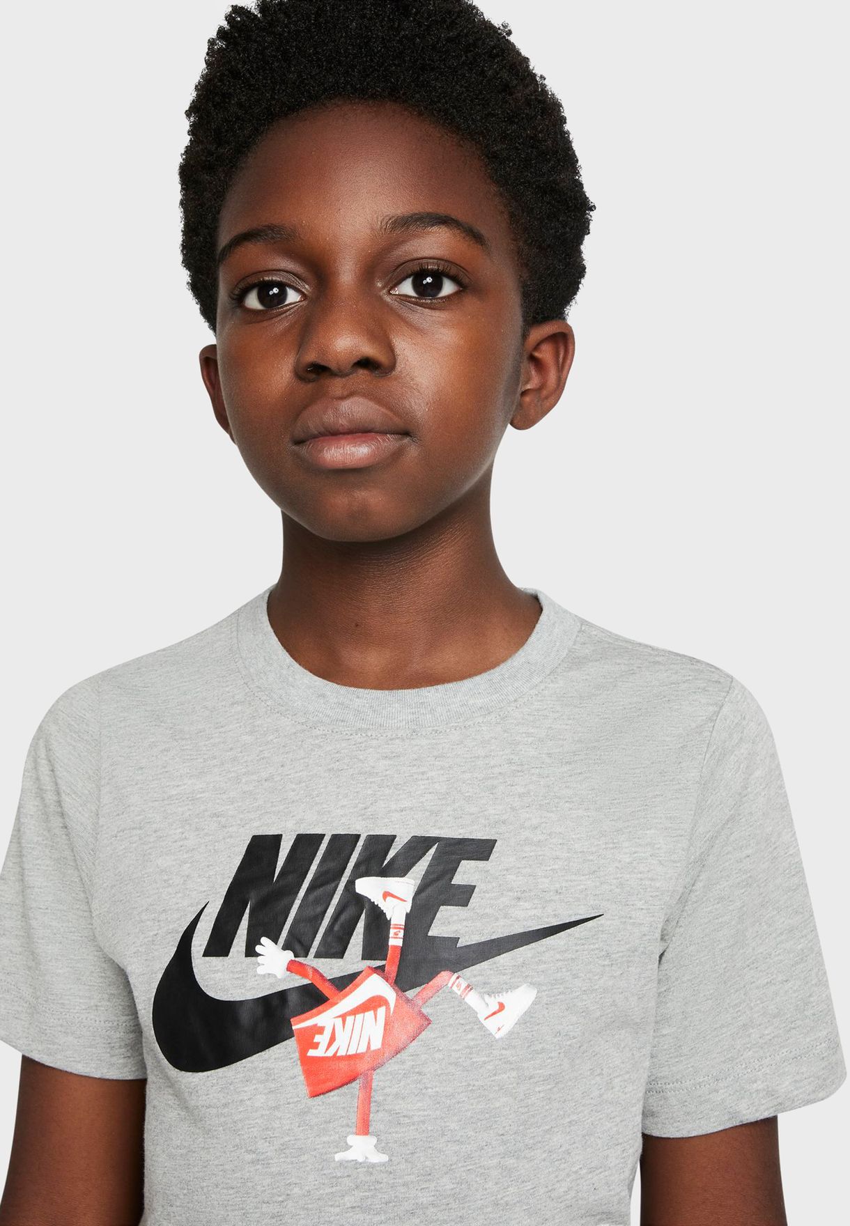 Buy Nike grey Youth Nsw Futura Boxy Sp22 T-Shirt for Kids in Dubai, Abu ...