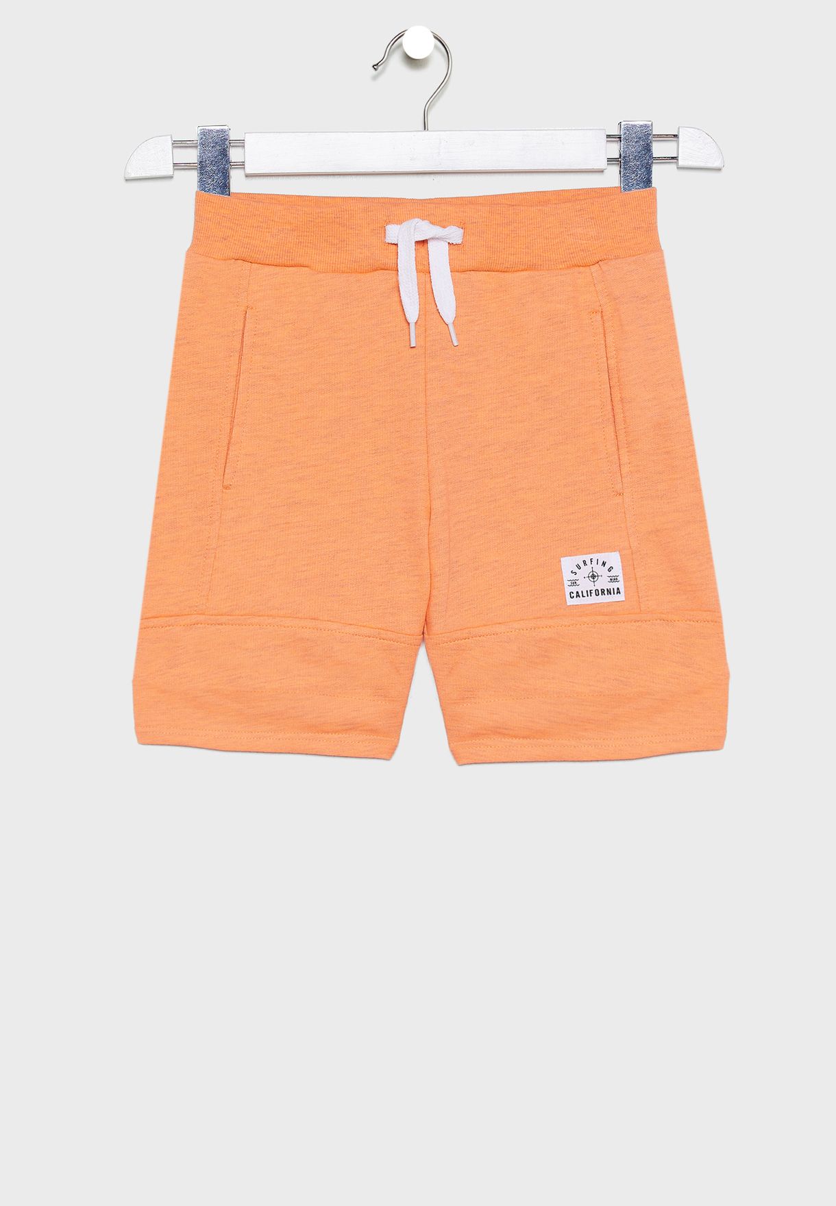 orange sweat shorts