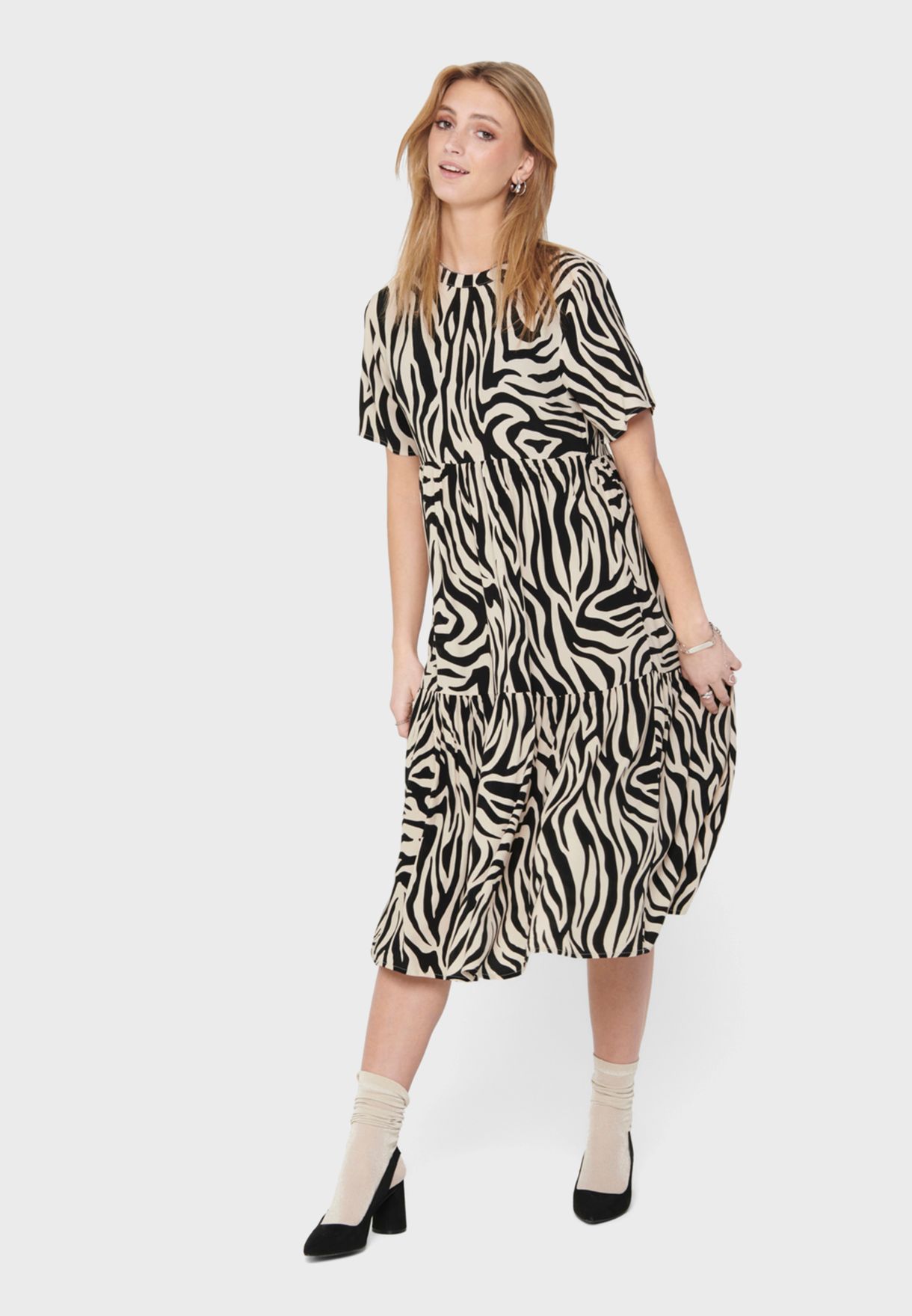 hoffelijkheid Gentleman vriendelijk Vermoorden Buy Jacqueline De Yong animalprint Zebra Print Dress for Women in MENA,  Worldwide