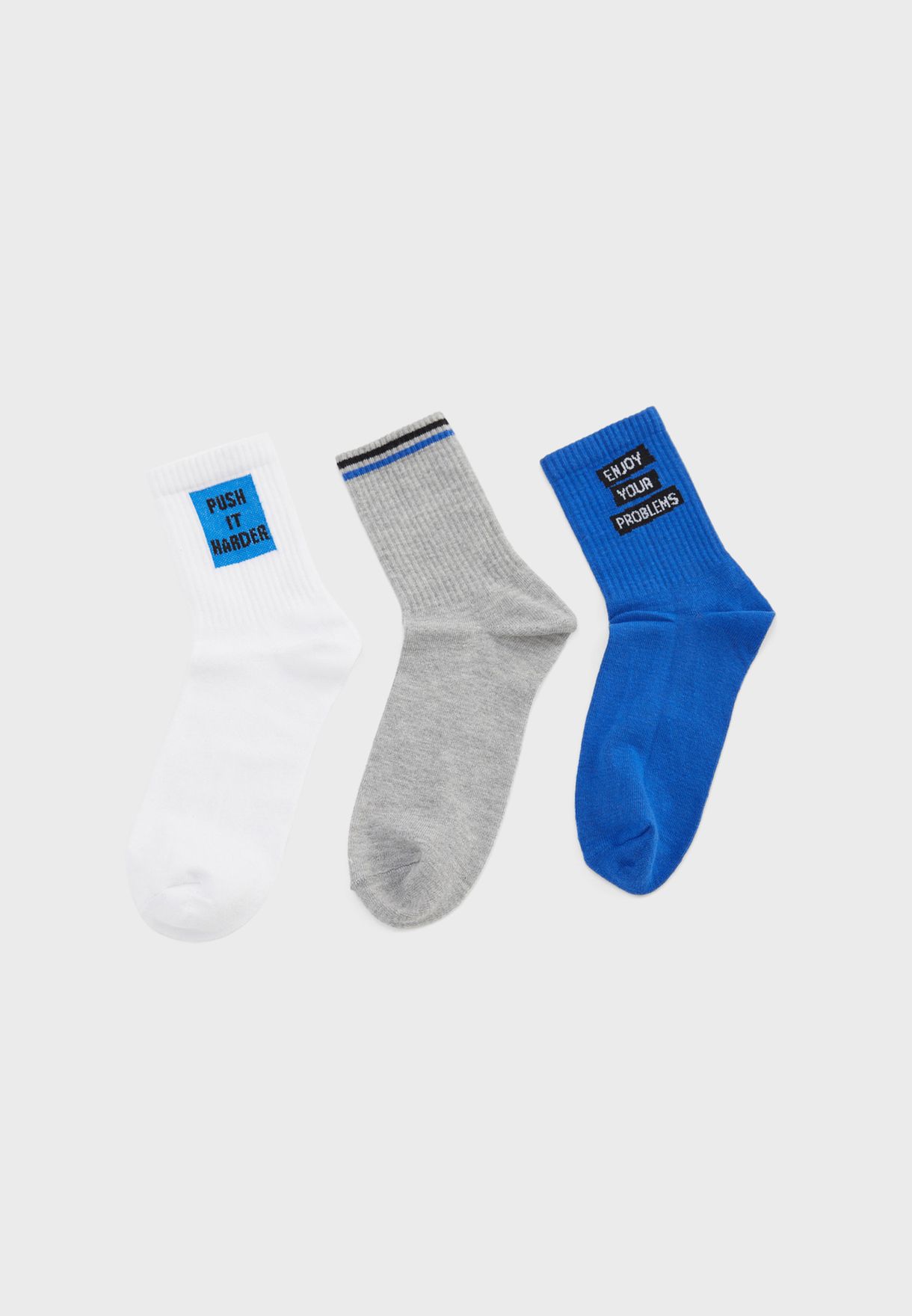 3 Pack Crew Socks