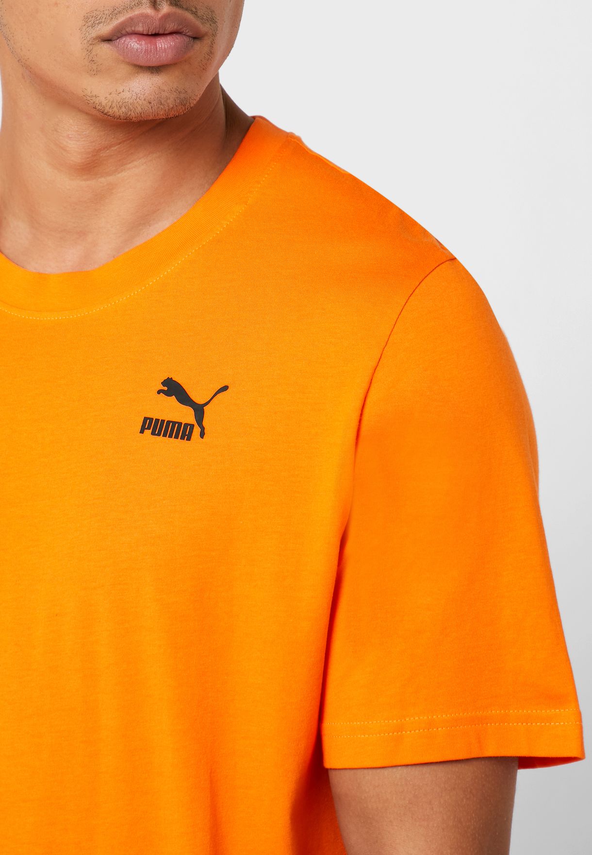 mens orange puma shirt