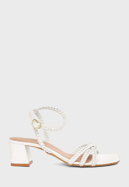 Casual Ankle Strap Mid Heel Sandals