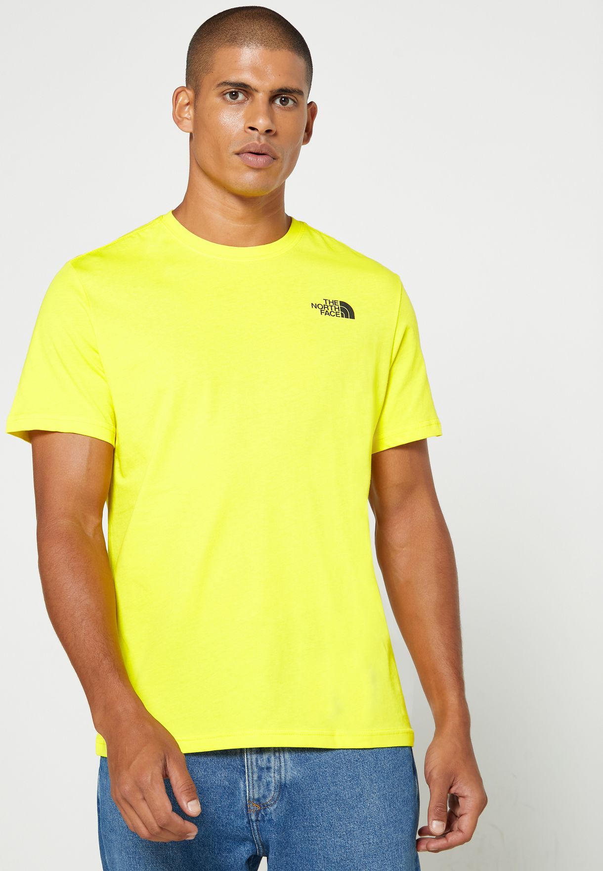 Buy The North Face Yellow Red Box T Shirt For Men In Mena Worldwide 92tx2 Dw9