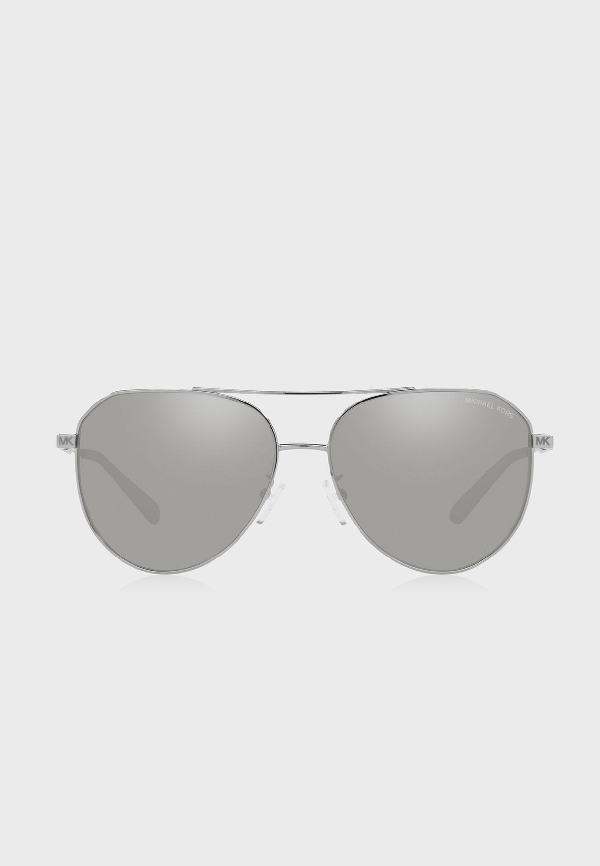 michael kors silver aviator sunglasses