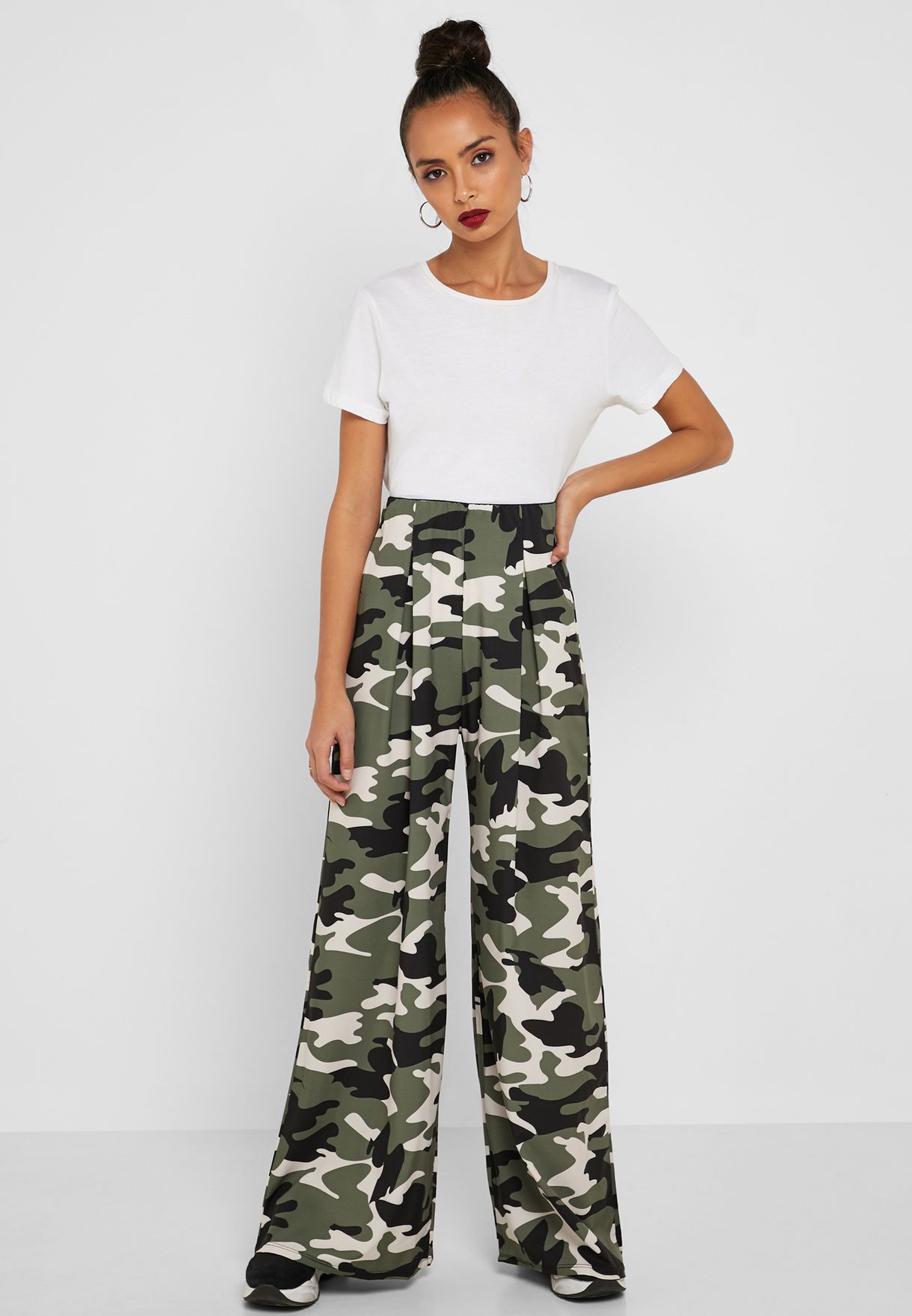 camo palazzo pants