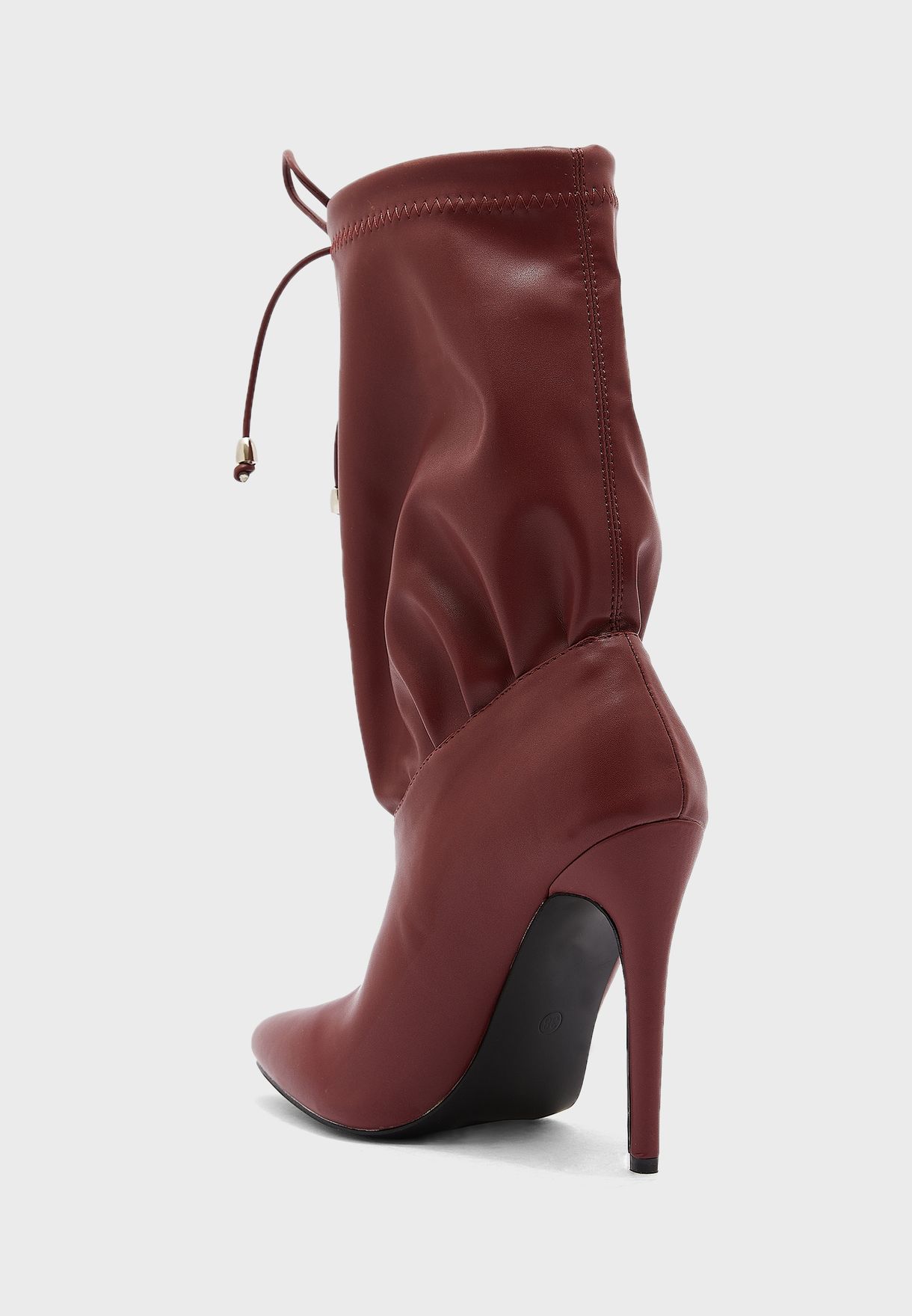 Ruched Detail Pointed Boot