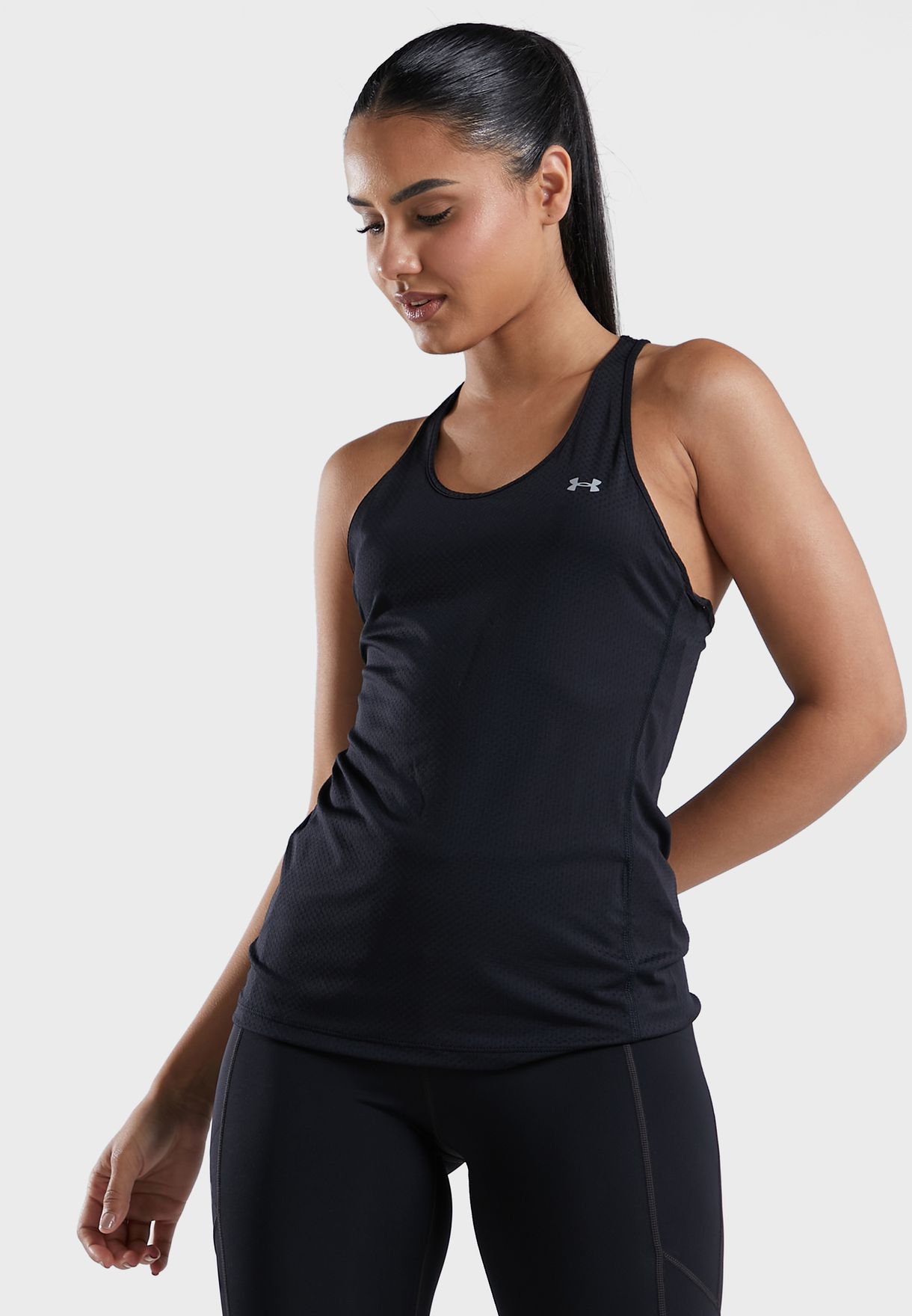 Buy Under Armour Black Heatgear Racer Tank For Women In Mena, Worldwide