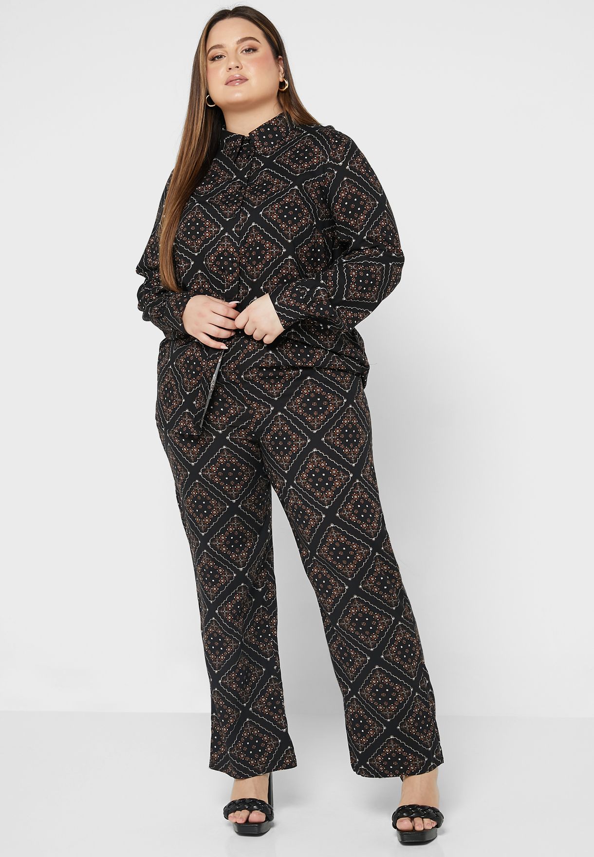 Printed High Waist Pants
