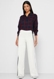 tommy hilfiger wide leg trousers