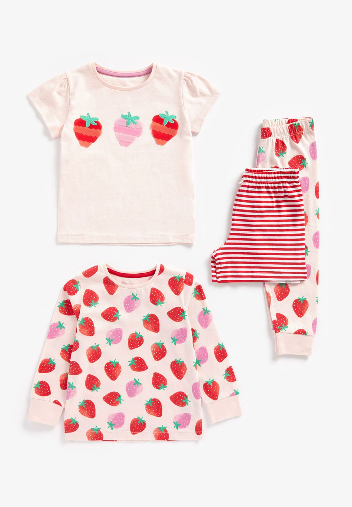 Kids 2 Pack Strawberries Pyjama Set