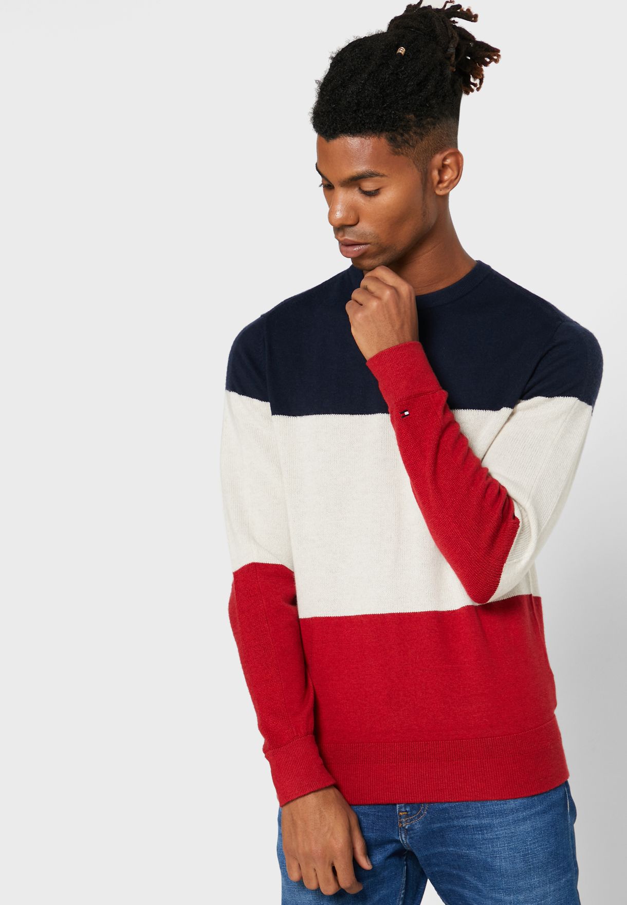 tommy hilfiger sweater color block