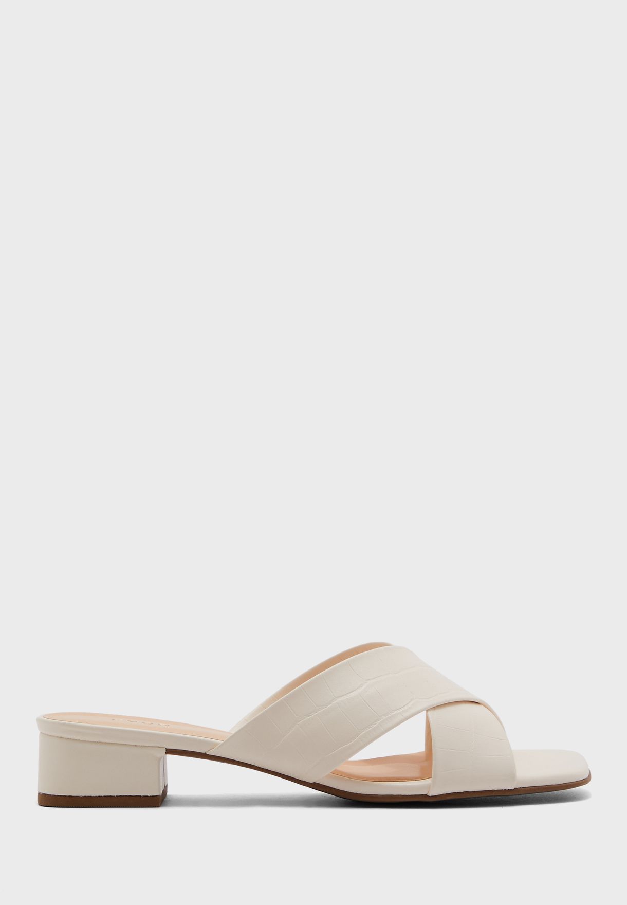 Buy FYOR white Casual Low Heel Sandals for Women in Dubai, Abu Dhabi