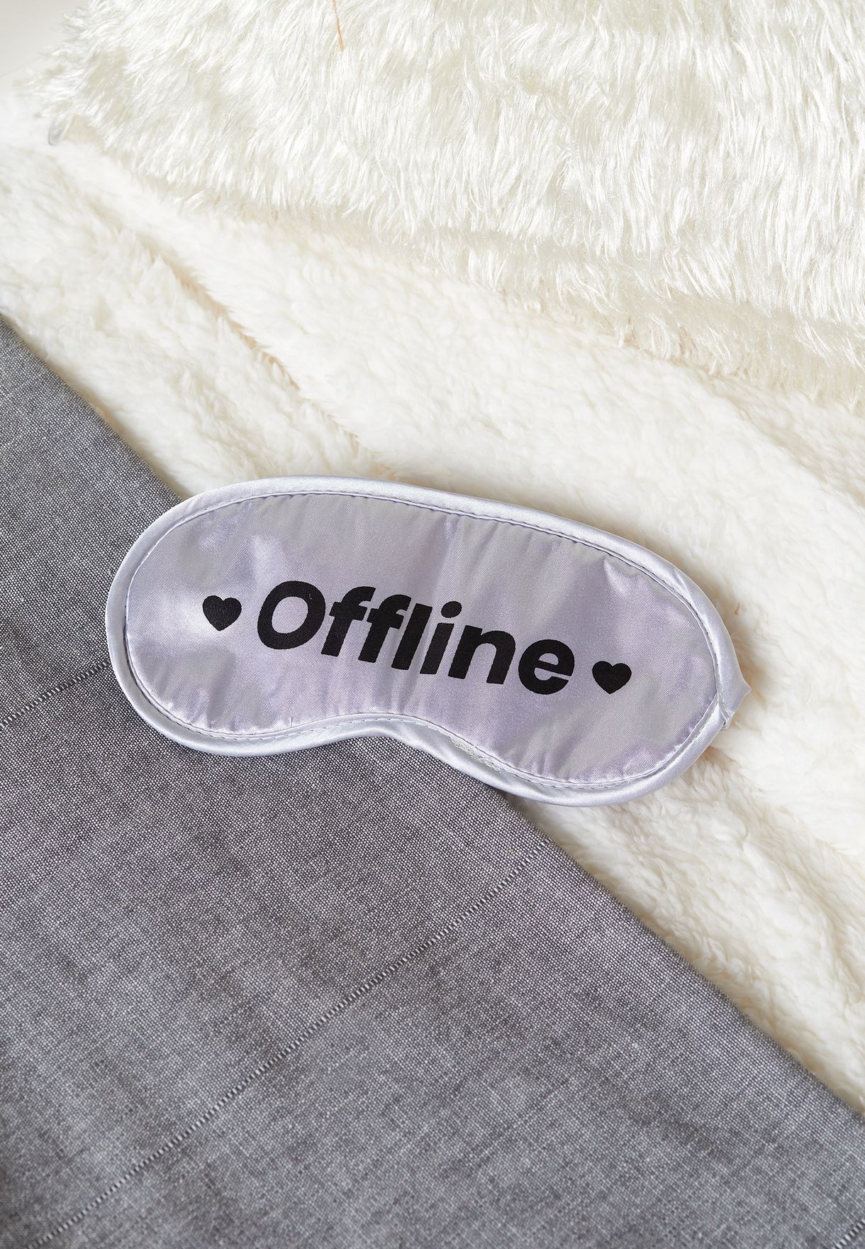 Offline Slogan Face Mask And Socks Set 