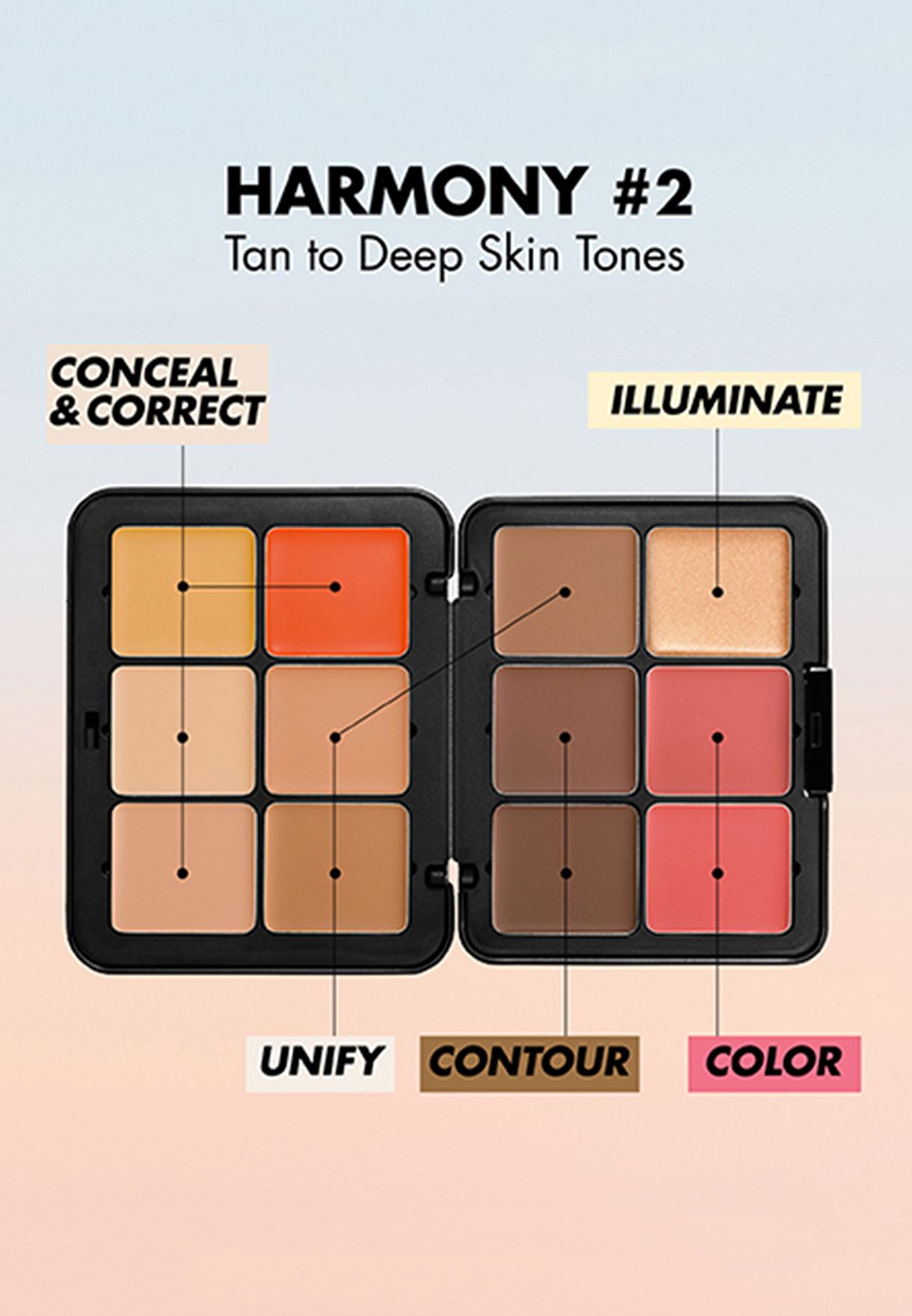 Hd Skin Face Palette - Harmony 2 - Tan to Deep
