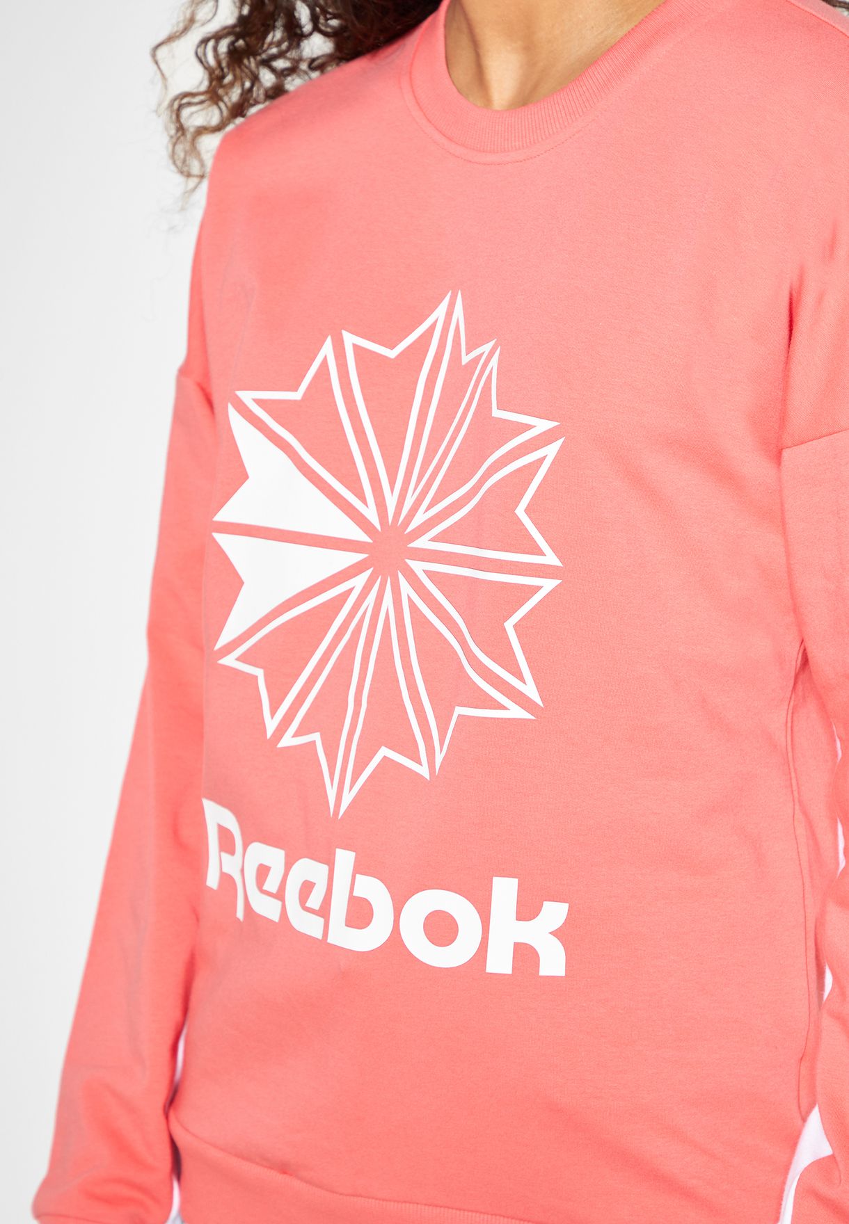 reebok classic sweatshirt pink