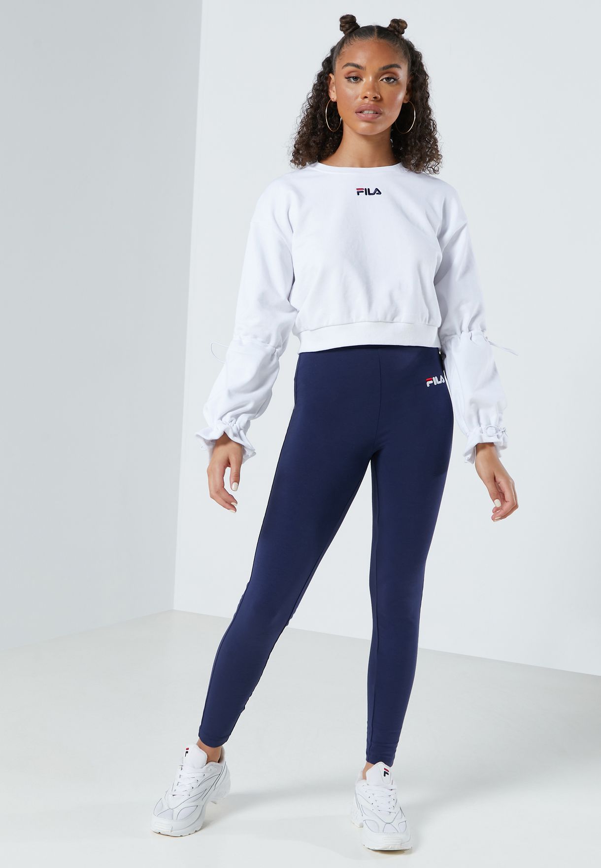 navy fila leggings