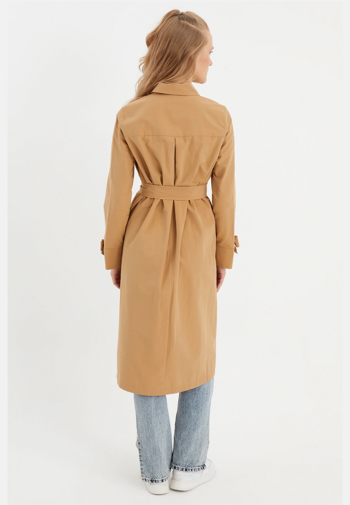 Belted Button Down Coat