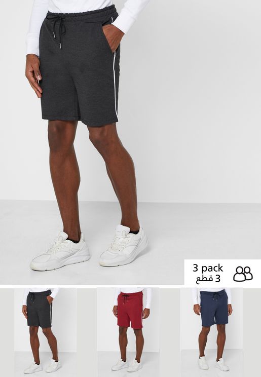3 Pack Piping Shorts