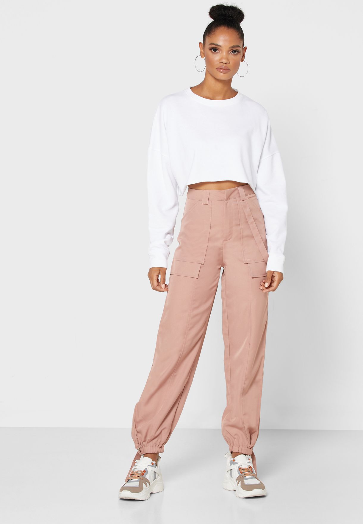 pink cargo pants womens