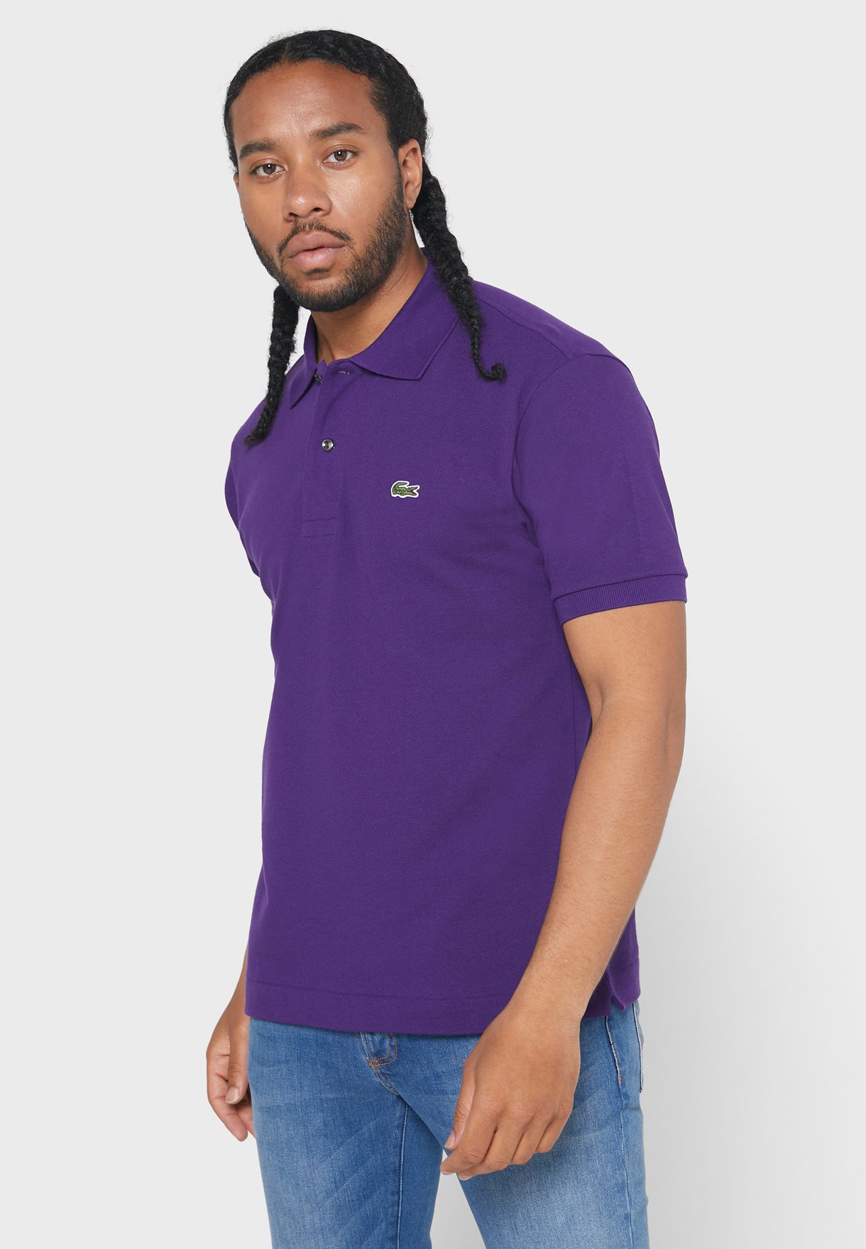 lacoste purple polo shirt