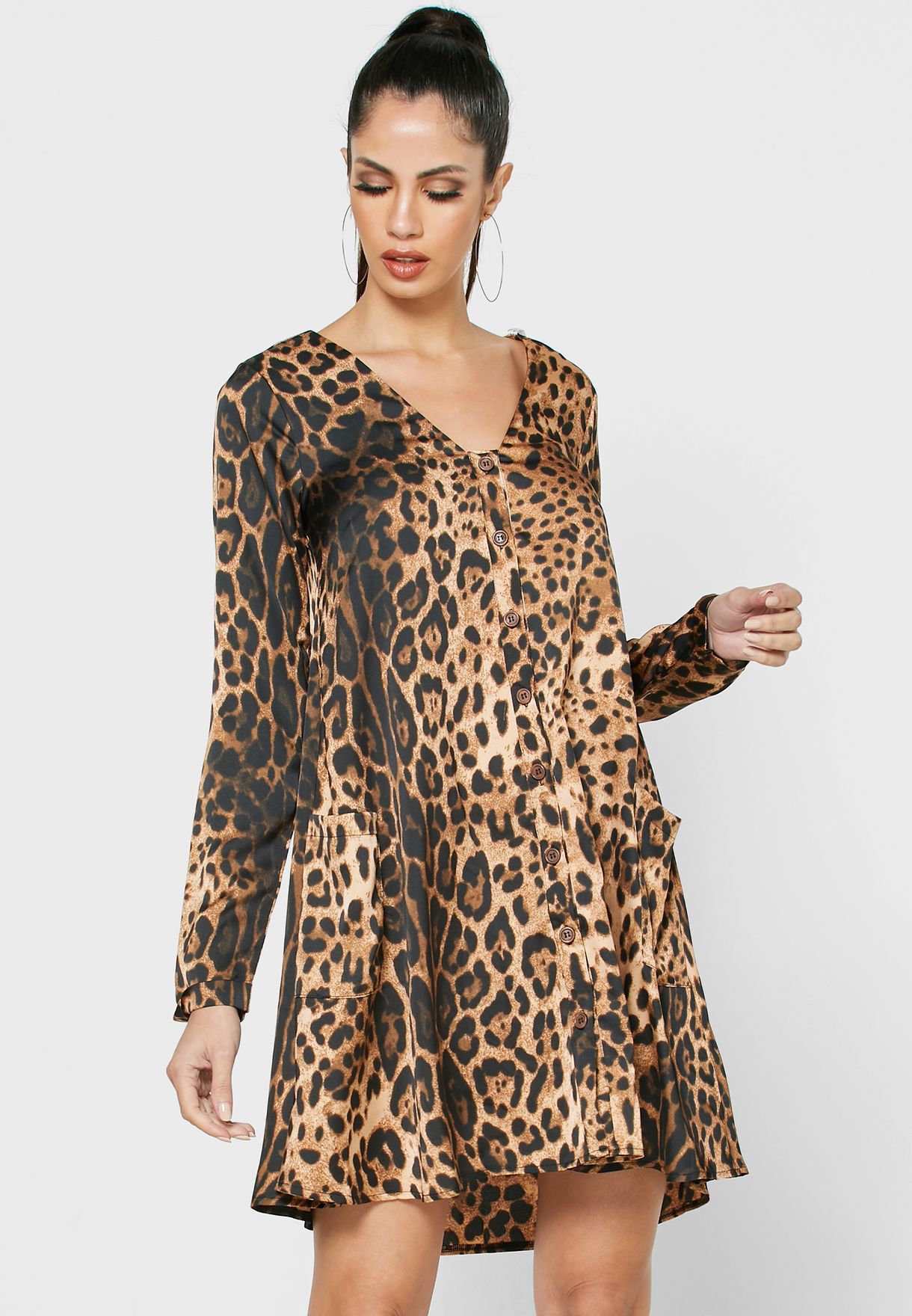 missguided animal print dress