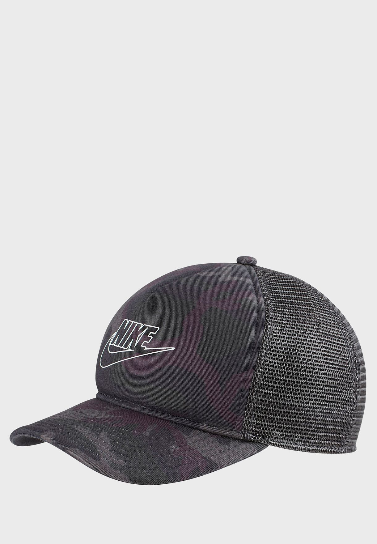 nike camo trucker cap