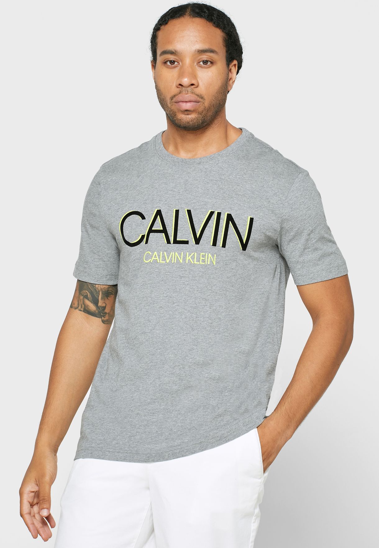 calvin klein shadow logo t shirt