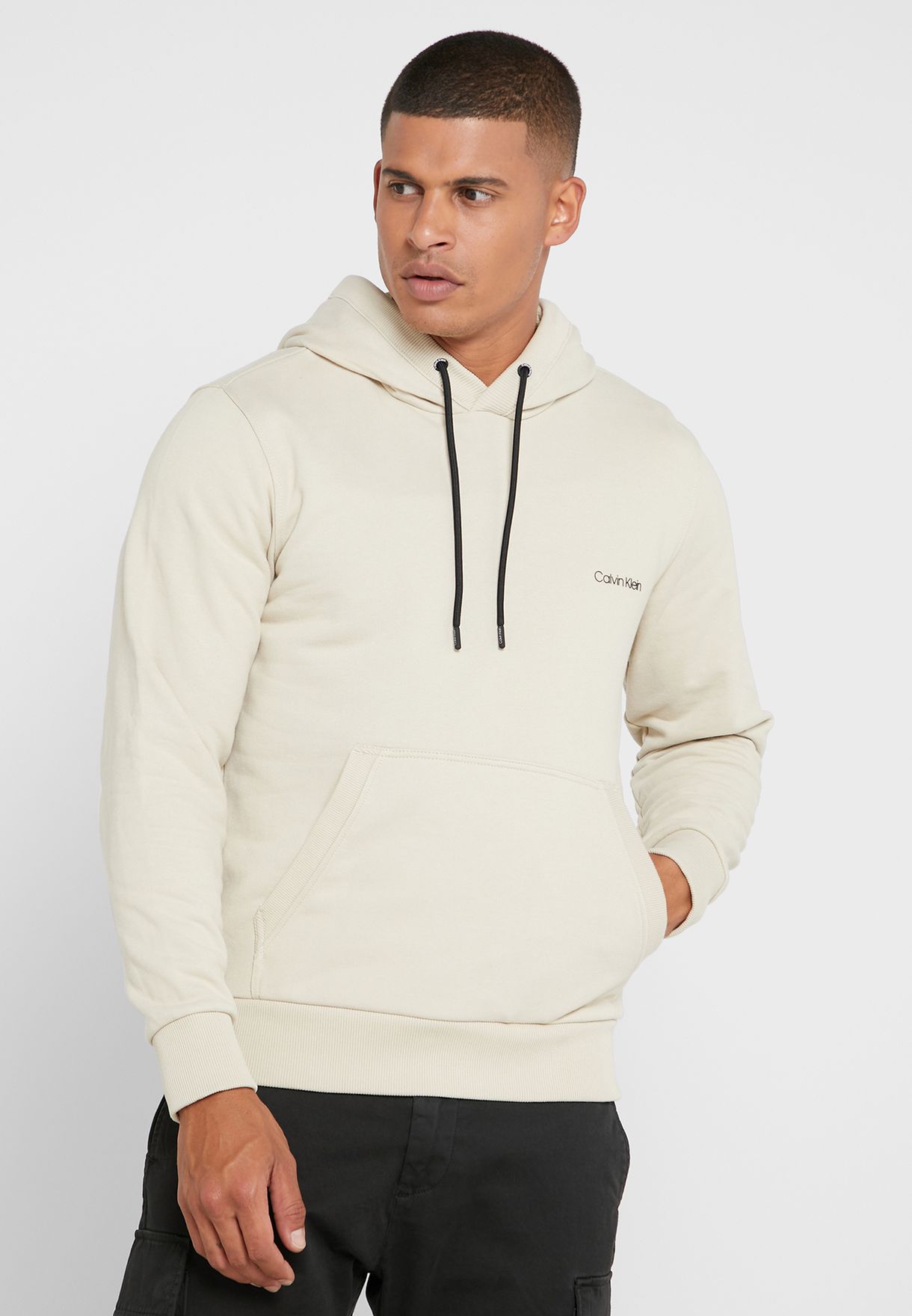 calvin klein small chest logo hoodie