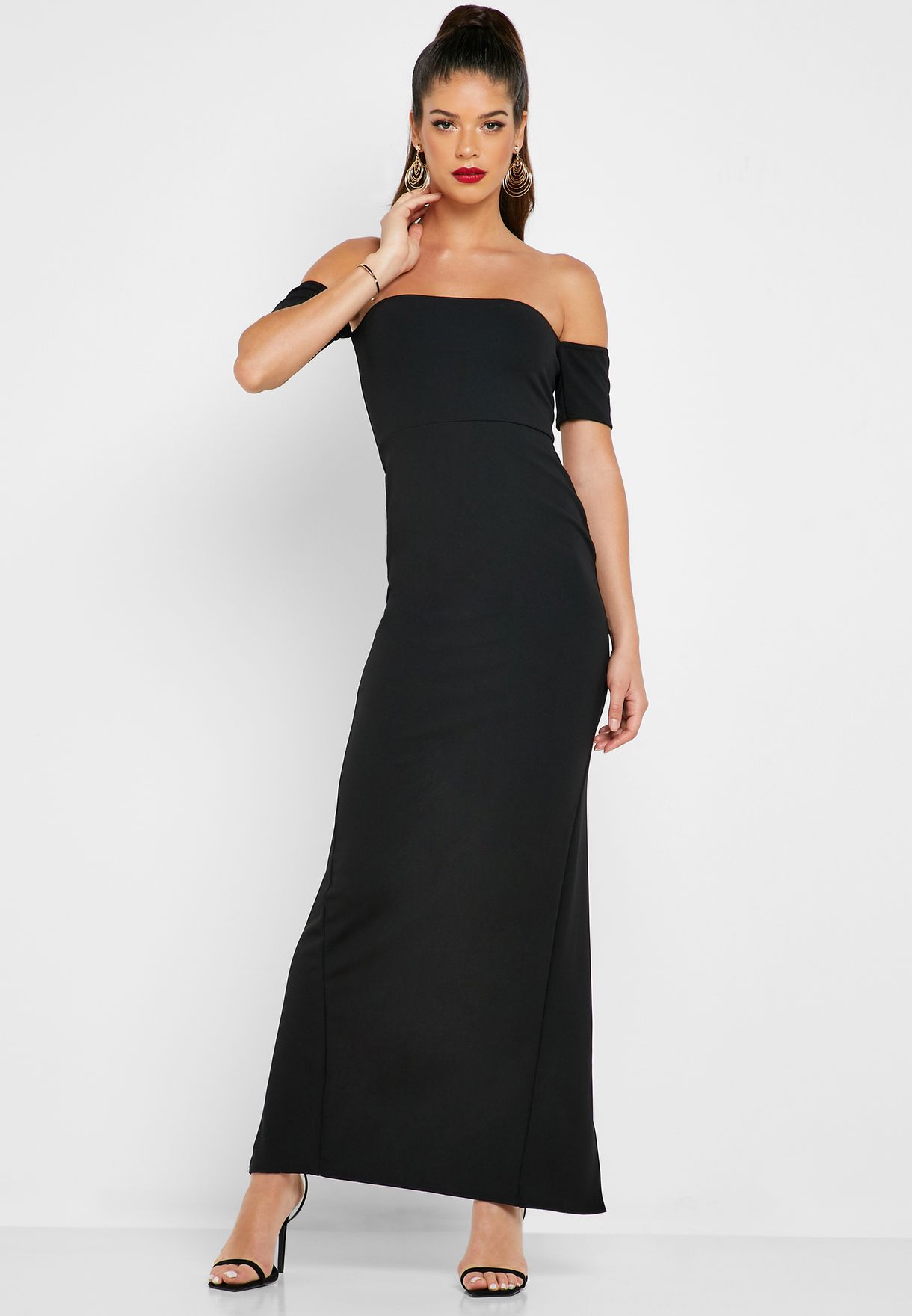 missguided black bardot dress