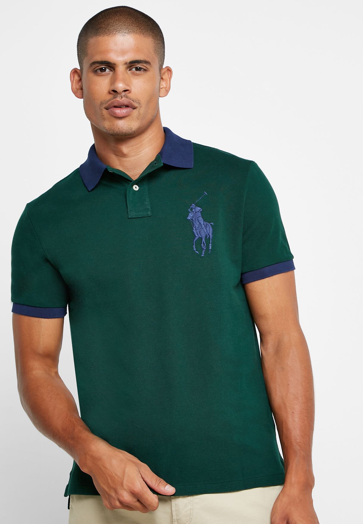 ralph lauren contrast collar polo shirt