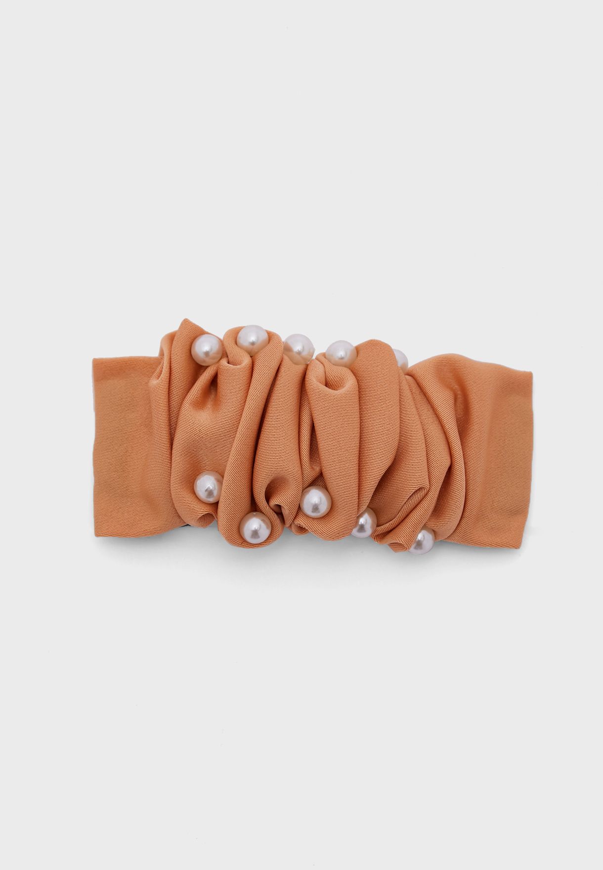 Pearl Fabric Hair Barette