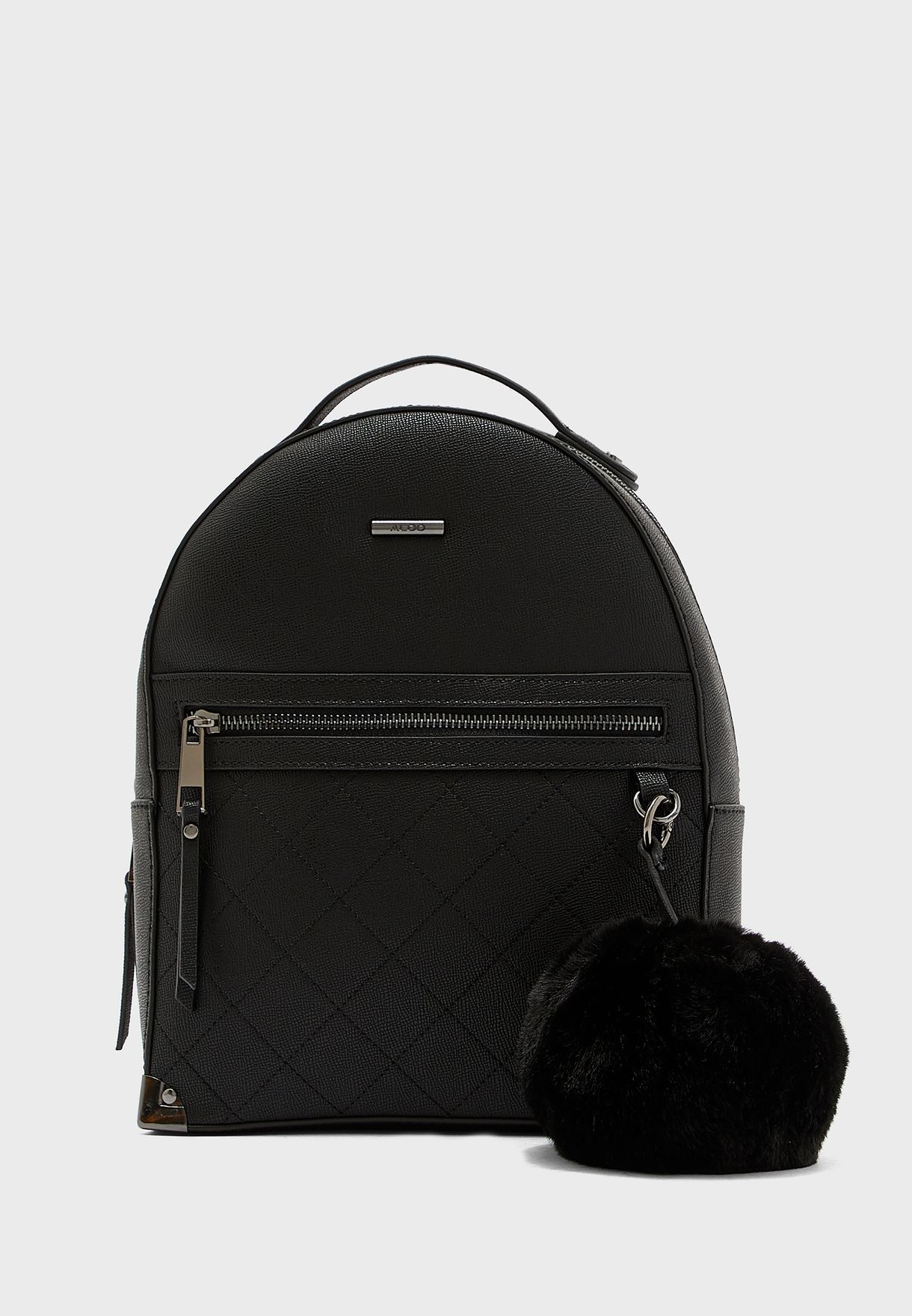 aldo black backpack purse