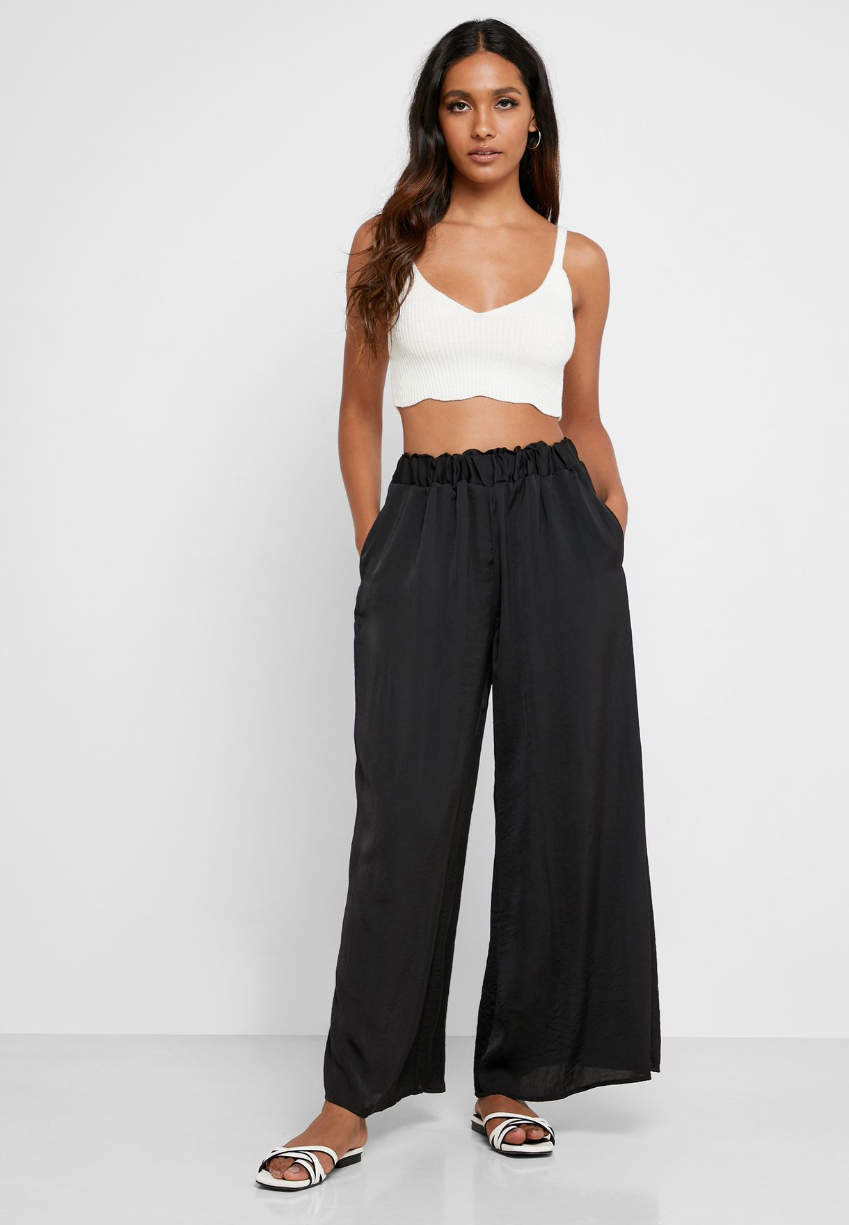 wide leg beach trousers