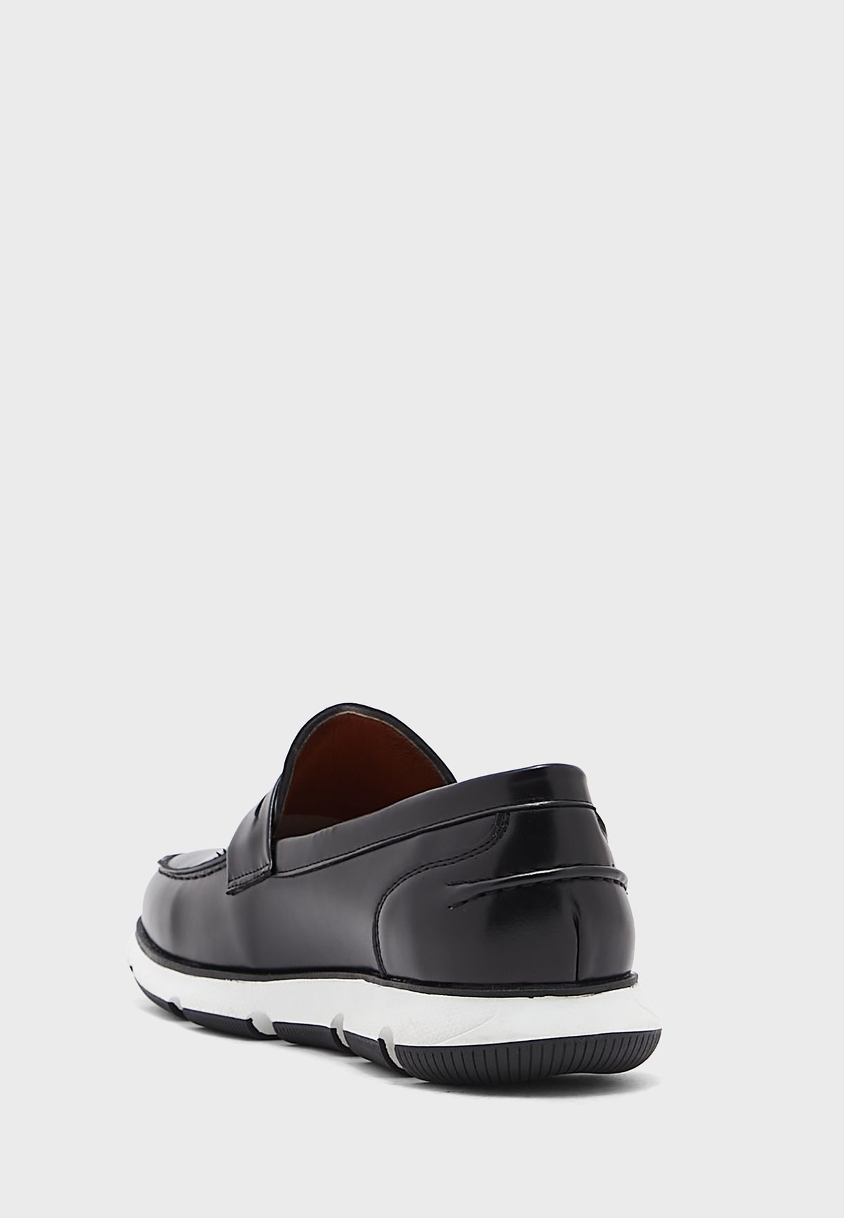 Faux Leather Hybrid Casual Slip Ons