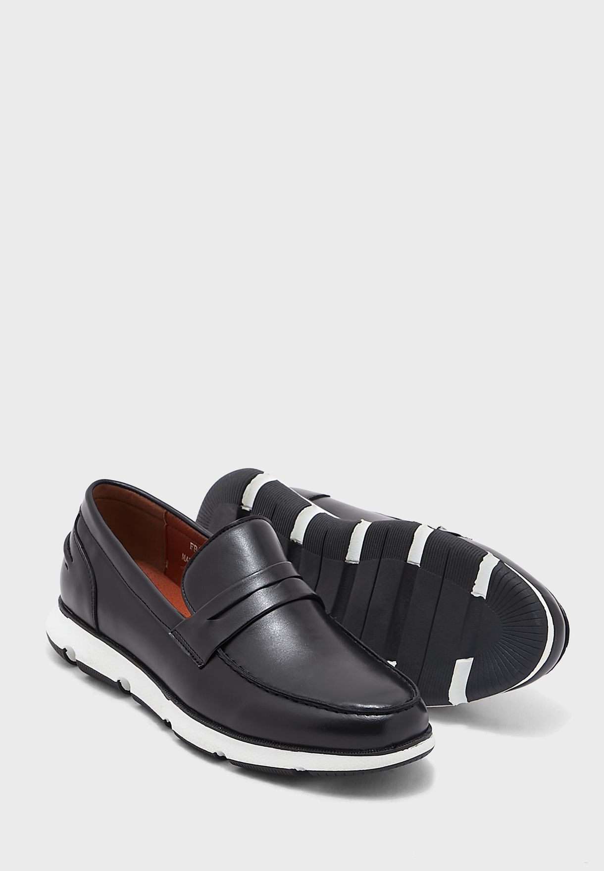 Faux Leather Hybrid Casual Slip Ons