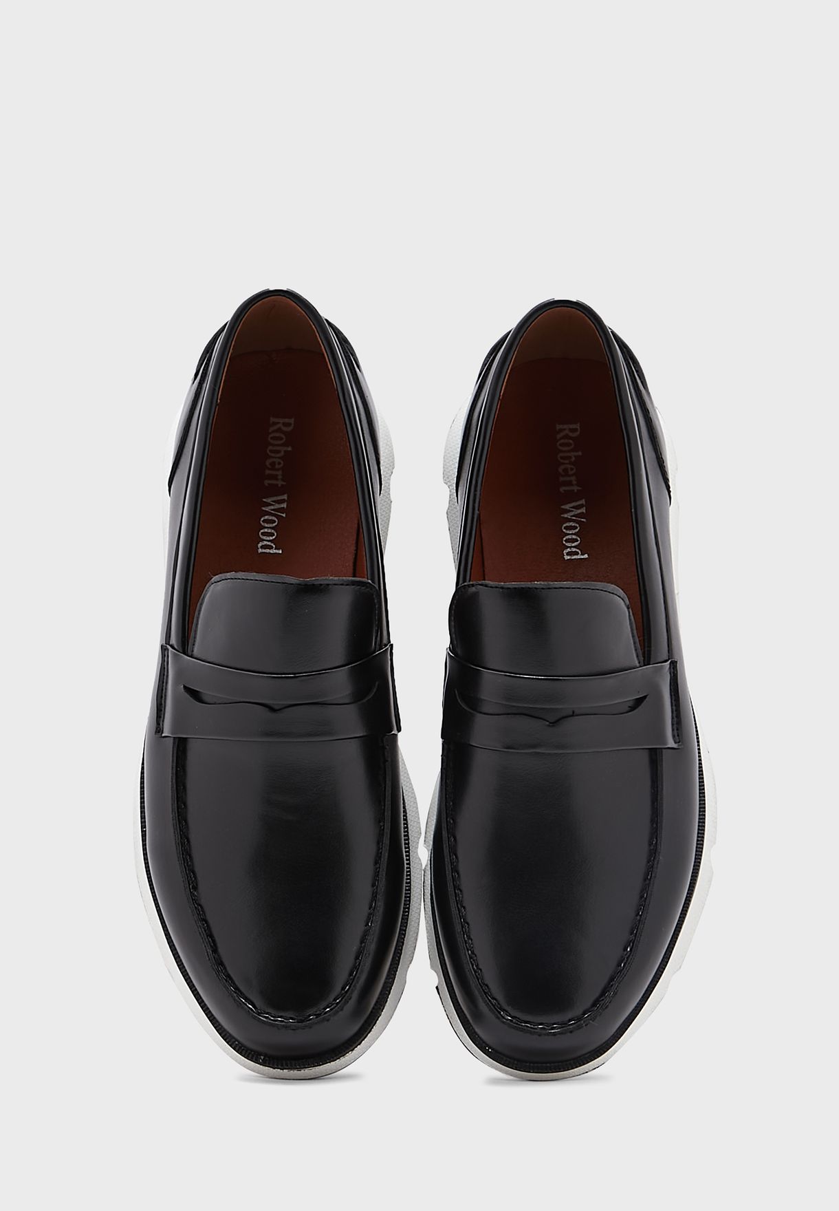 Faux Leather Hybrid Casual Slip Ons
