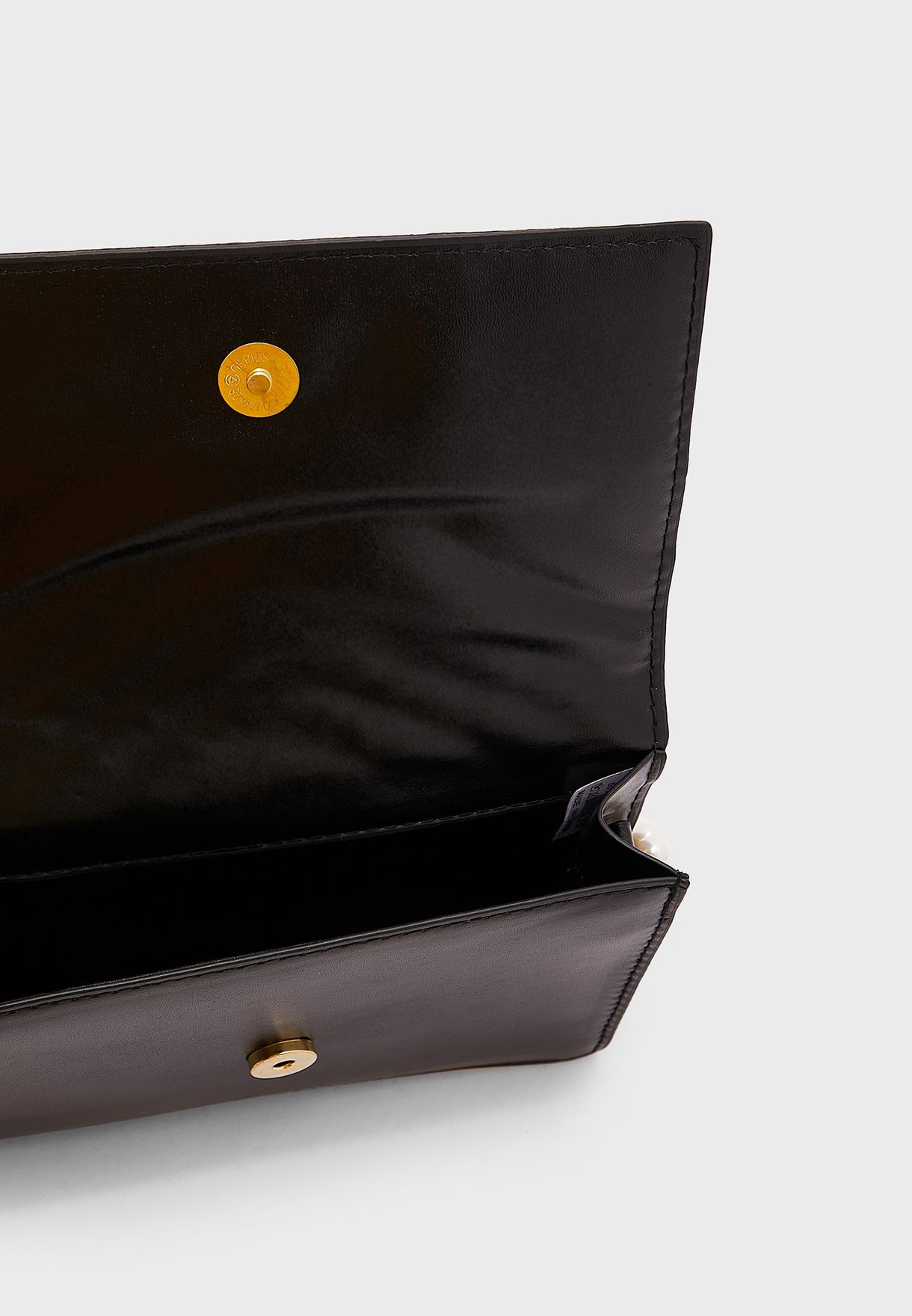 Padded Pearl Detail Crossbody Bag 