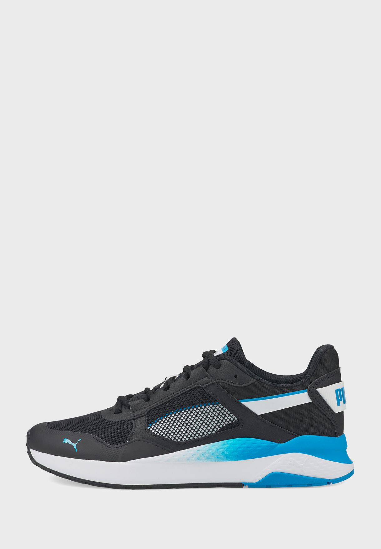 puma anzarun grid black running shoes