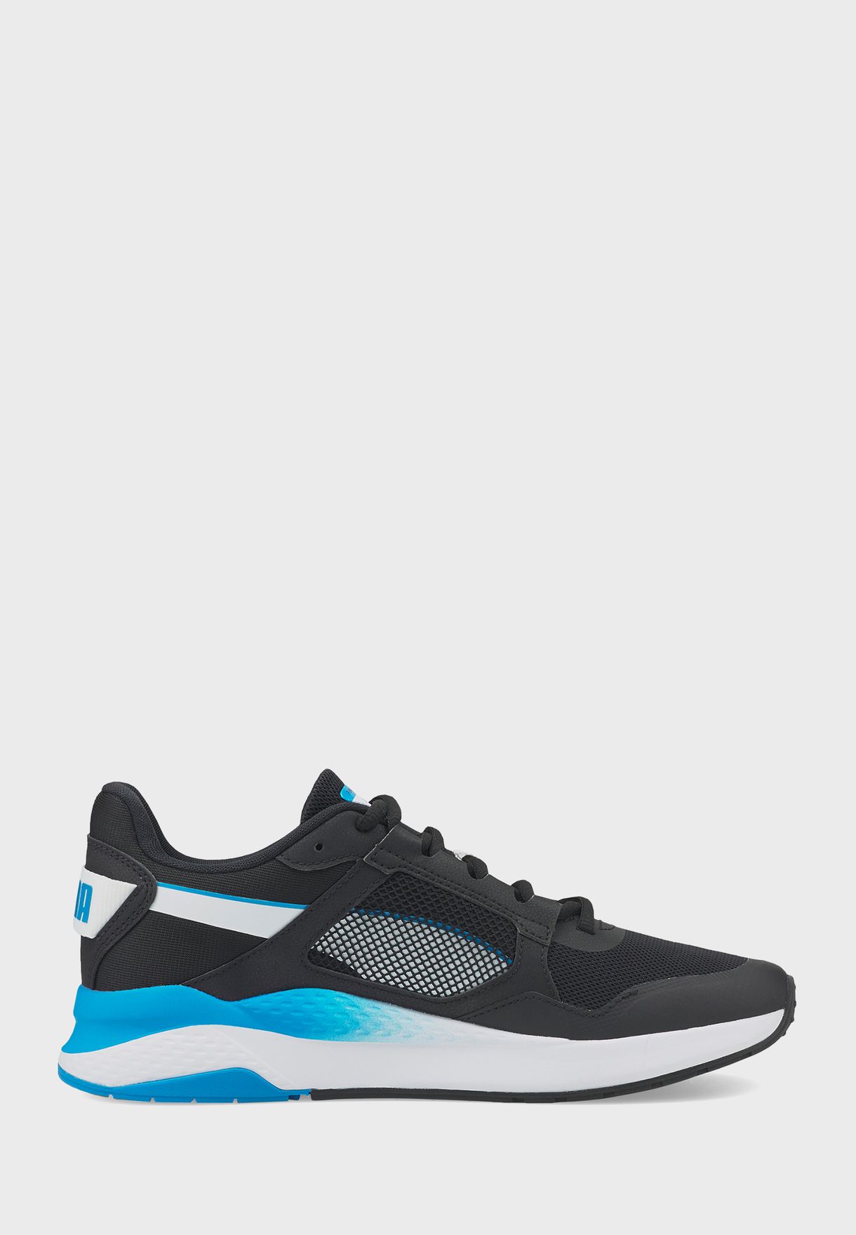 puma anzarun grid black running shoes