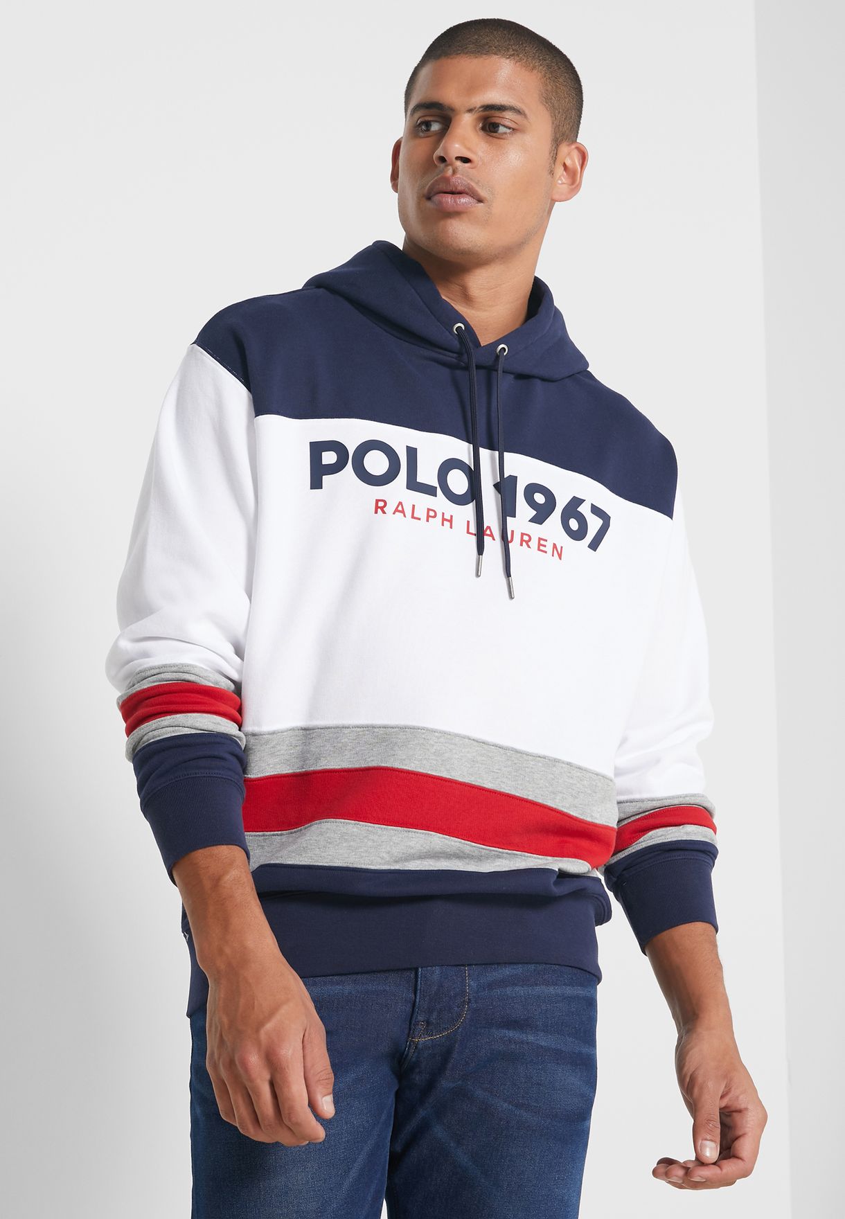 polo ralph lauren color block hoodie
