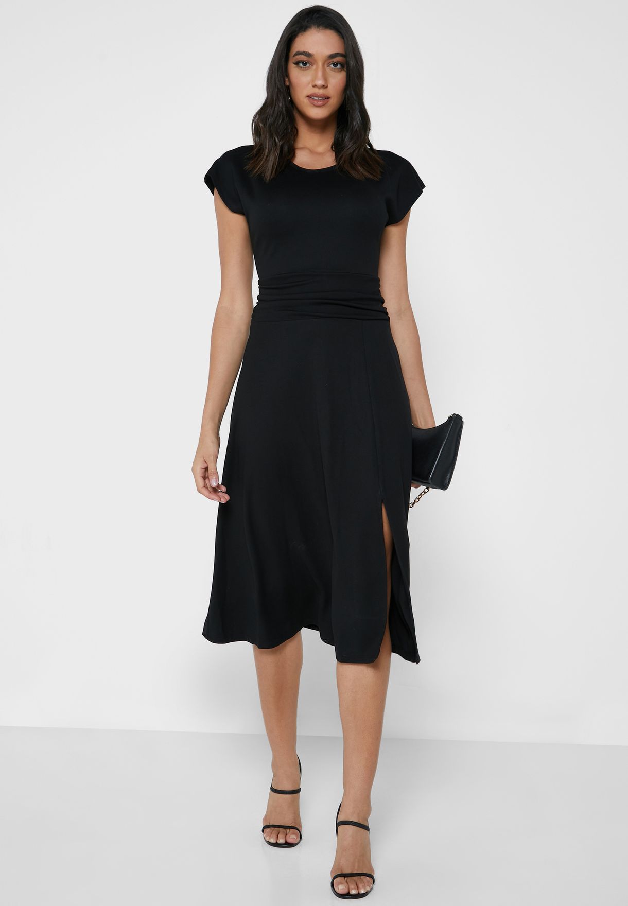 Buy adL black Crew Neck Side Slit Dress for Women in Manama, Riffa