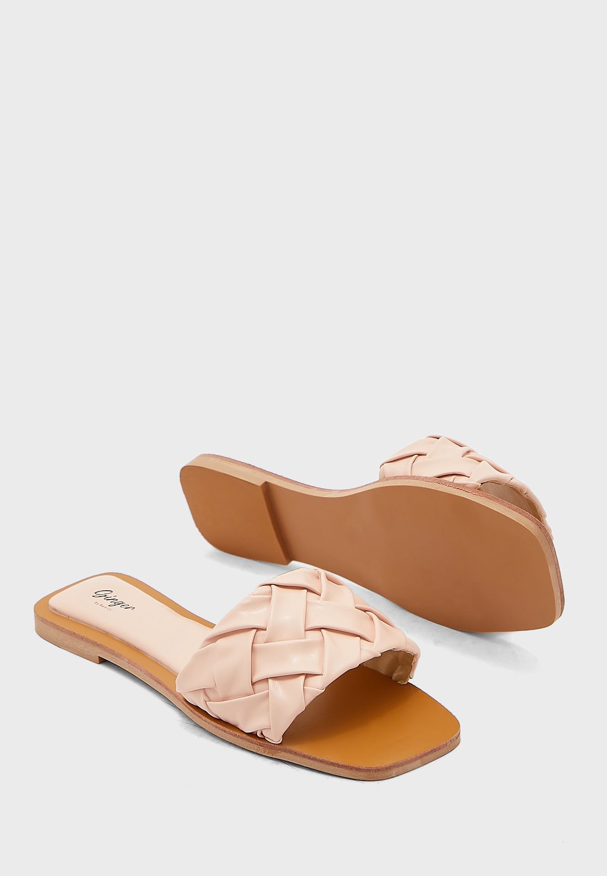 Weaved Coloured Patch Flat Sandal 