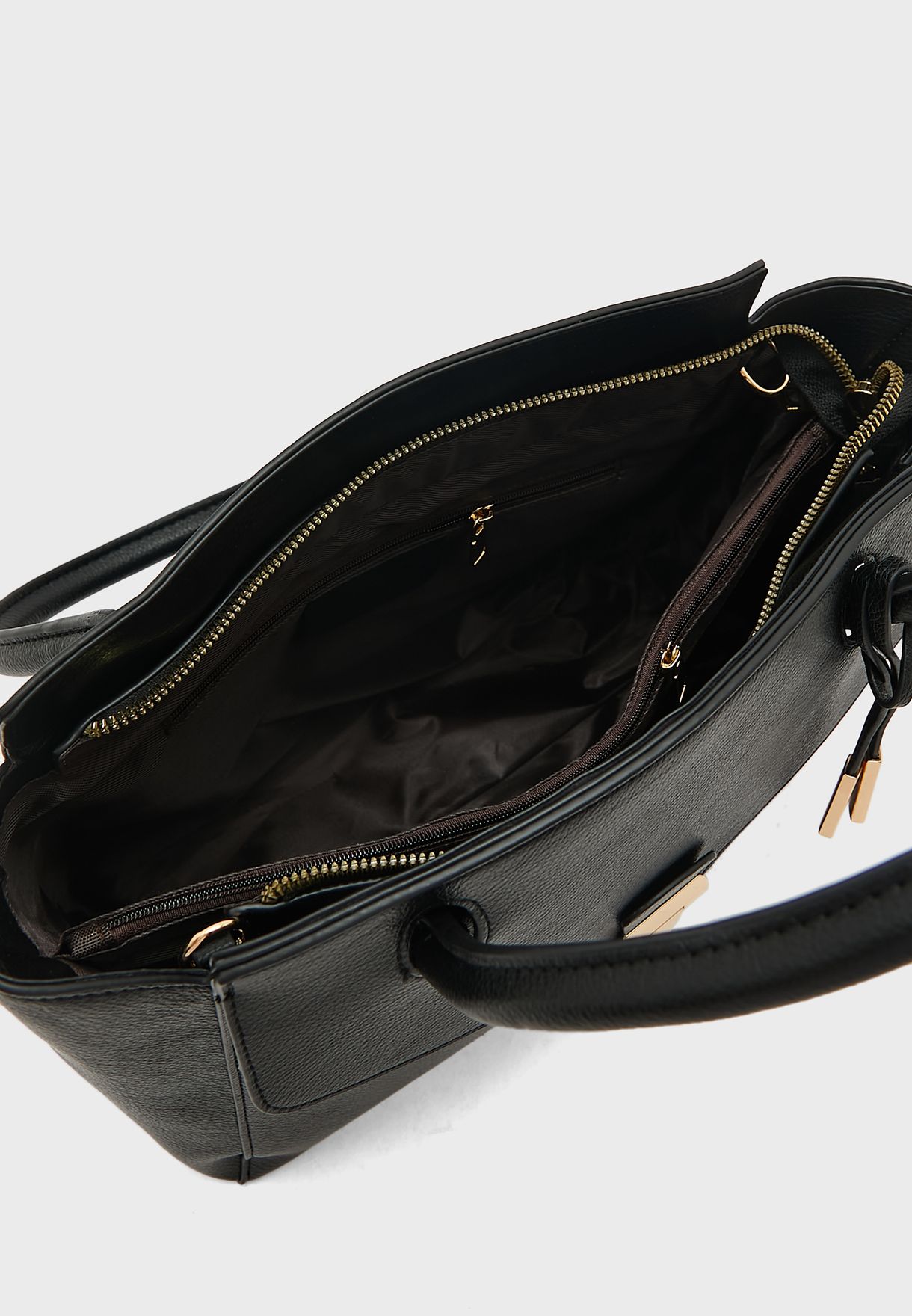 Top Handle Handbag With Clasp