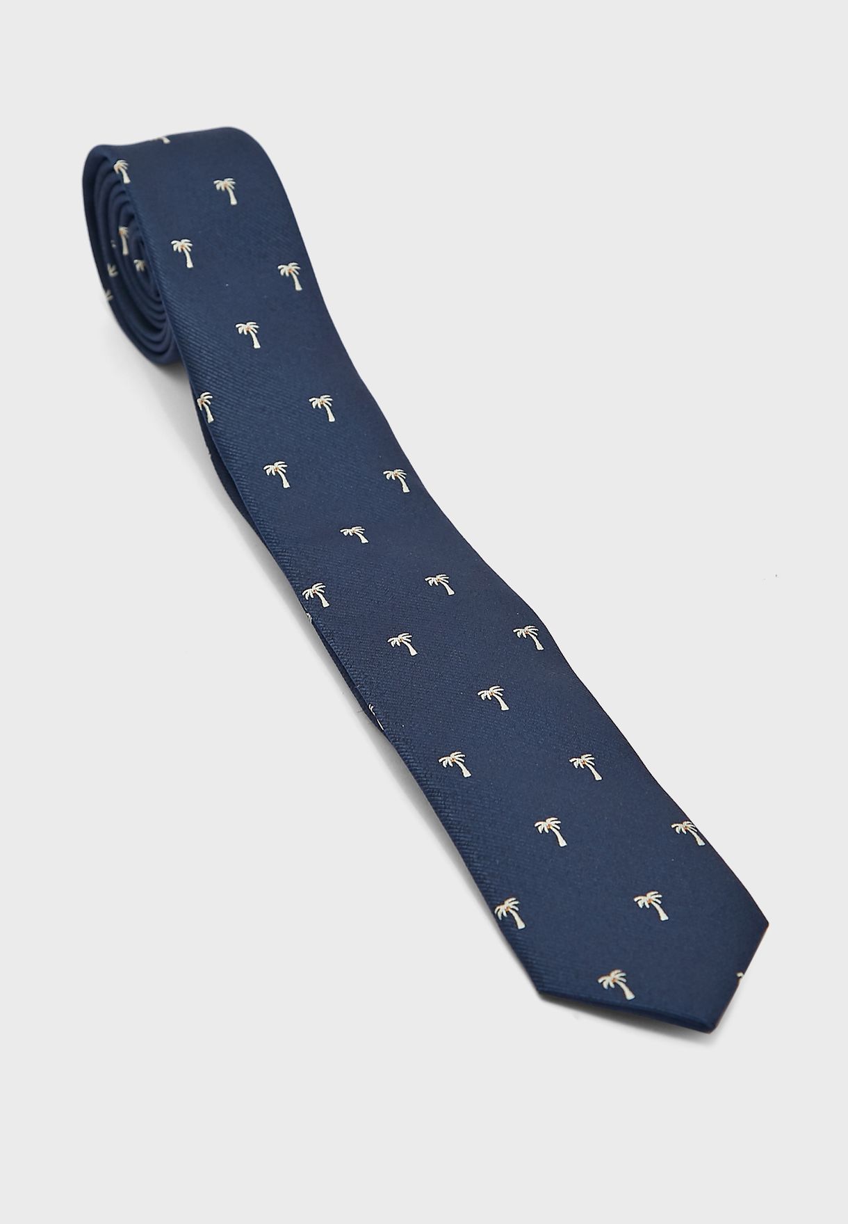 ربطة عنق بطبعات نخيل