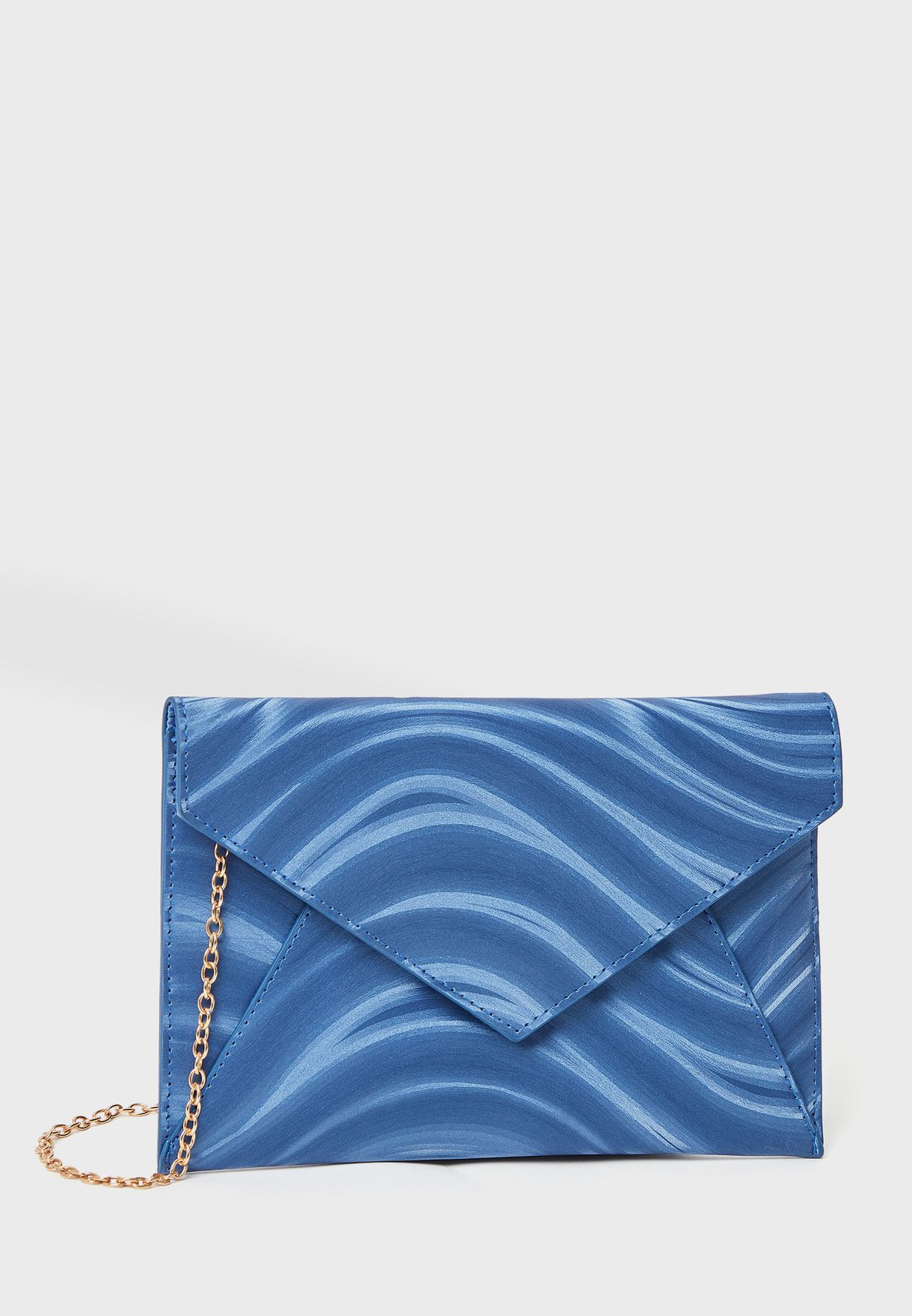 Marble Print Envelope Style Clutch Bag