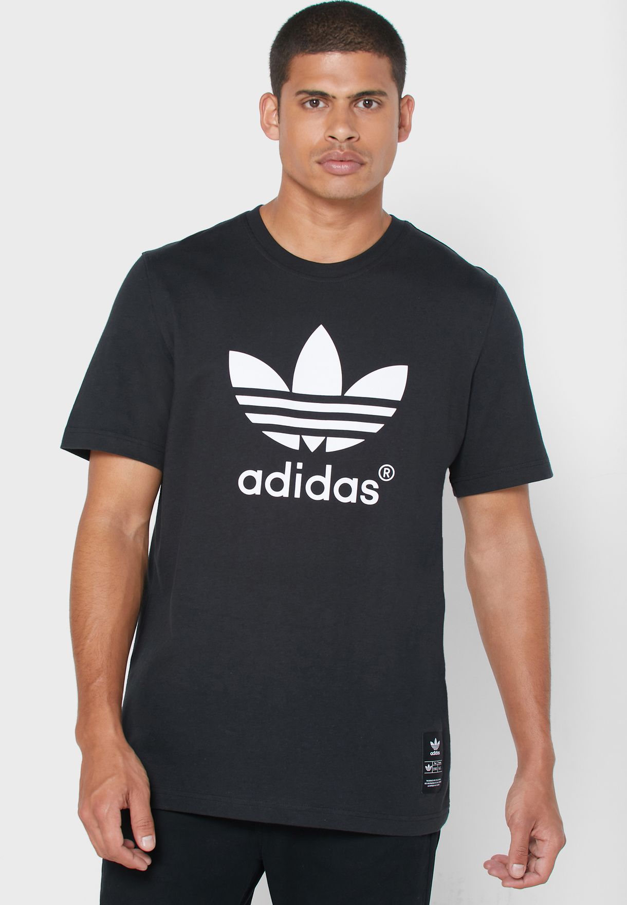 Buy adidas Originals black Trefoil Hist 81 T-Shirt for Men in MENA,  Worldwide | FM3371